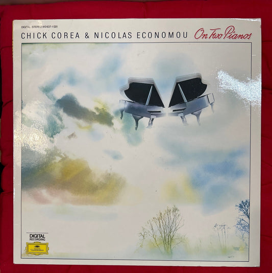 LP Chick Corea & Nicolas Economou ‎– On Two Pianos 2ª Mano - DISCOS NAKASHA
