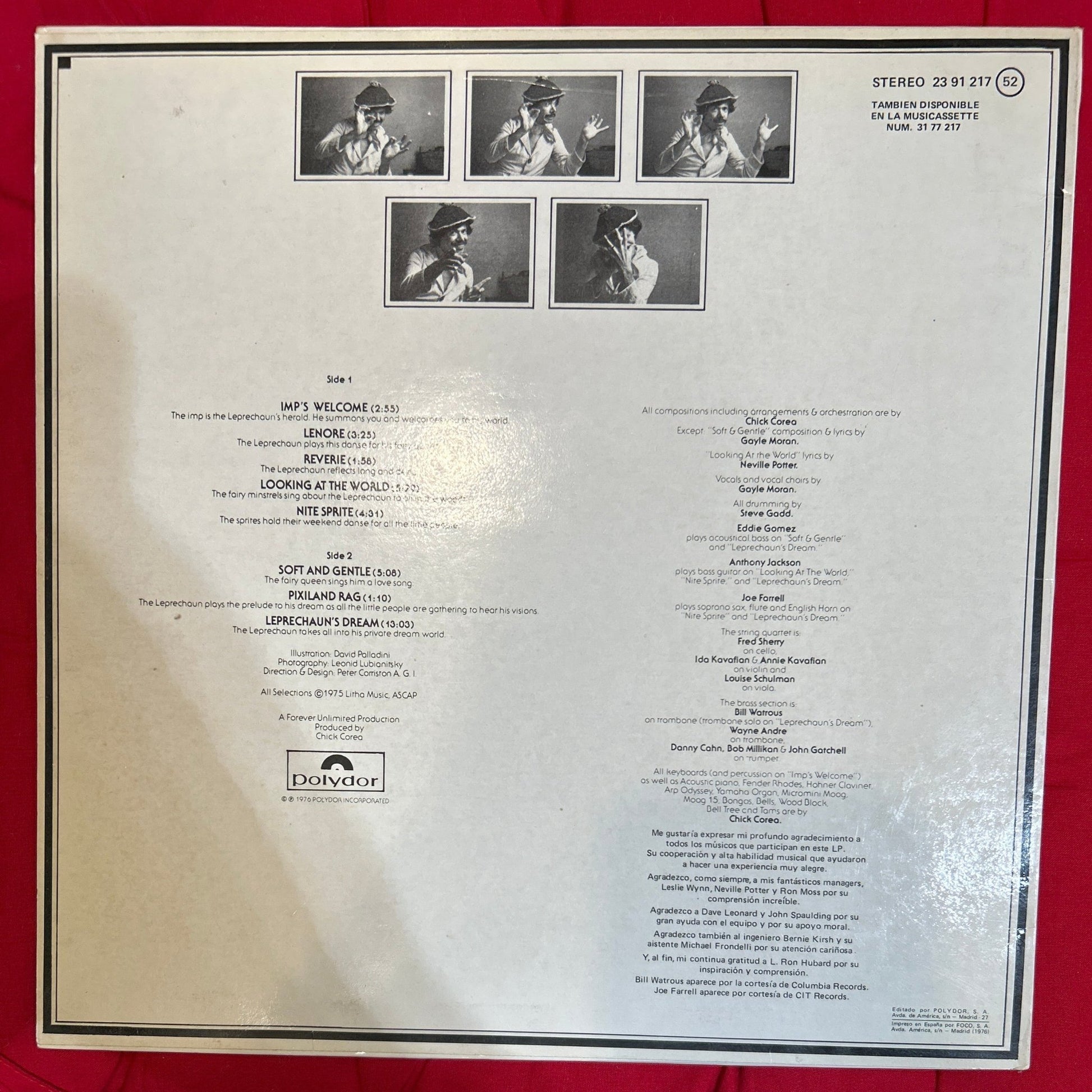 LP Chick Corea ‎– The Leprechaun 2ª Mano - DISCOS NAKASHA