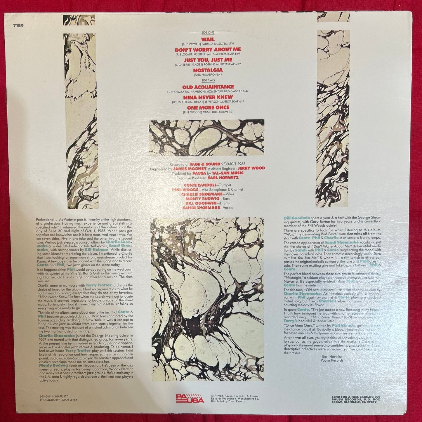 LP Conte Candoli With Phil Woods ‎– Old Acquaintance 2ª Mano - DISCOS NAKASHA