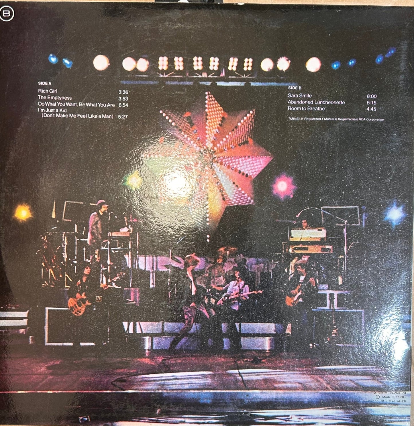 LP Daryl Hall & John Oates ‎– Livetime 2ª mano - DISCOS NAKASHA
