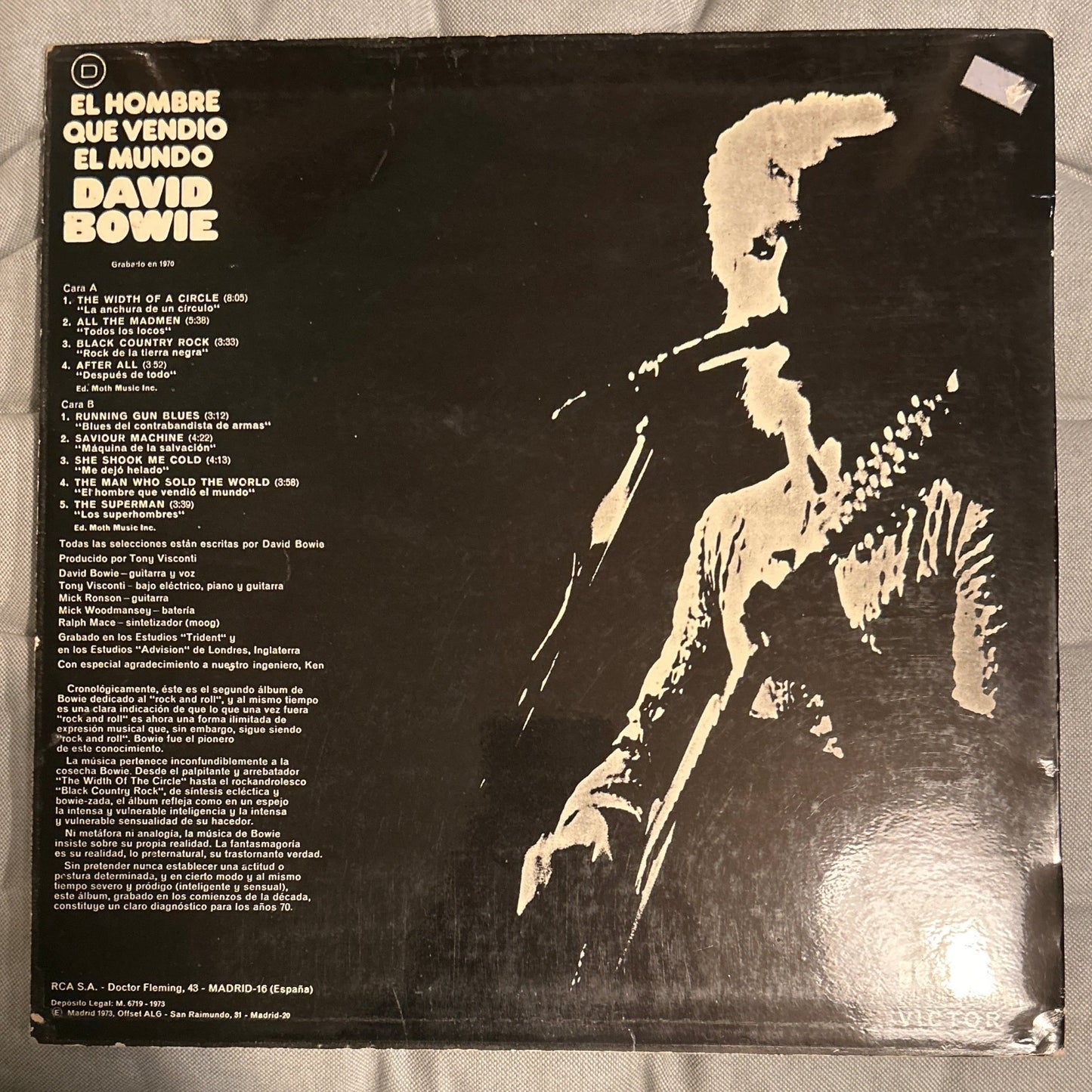 LP David Bowie ‎– El Hombre Que Vendió El Mundo 2ª mano - DISCOS NAKASHA