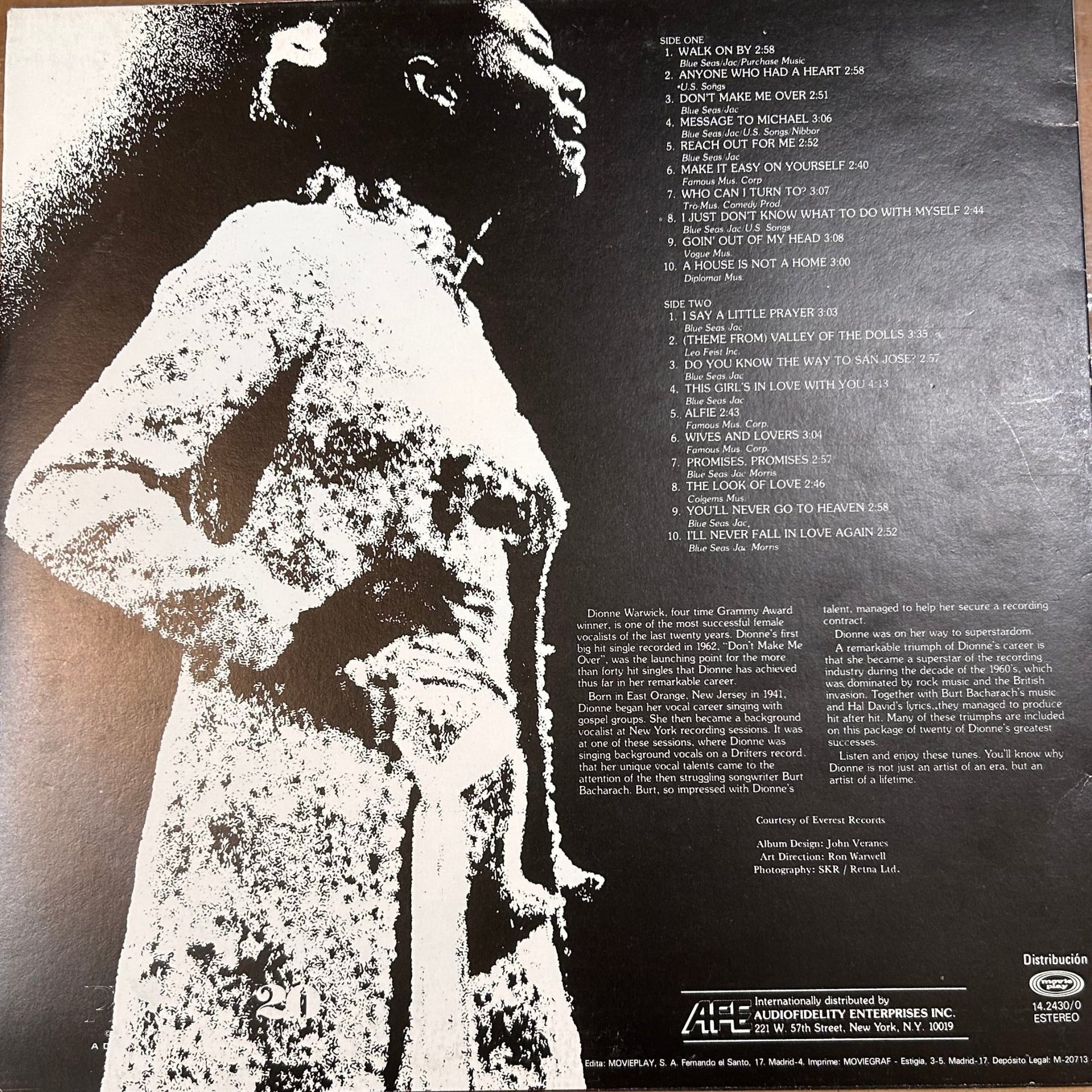 LP Dionne Warwick ‎– 20 Greatest Hits 2ª Mano - DISCOS NAKASHA