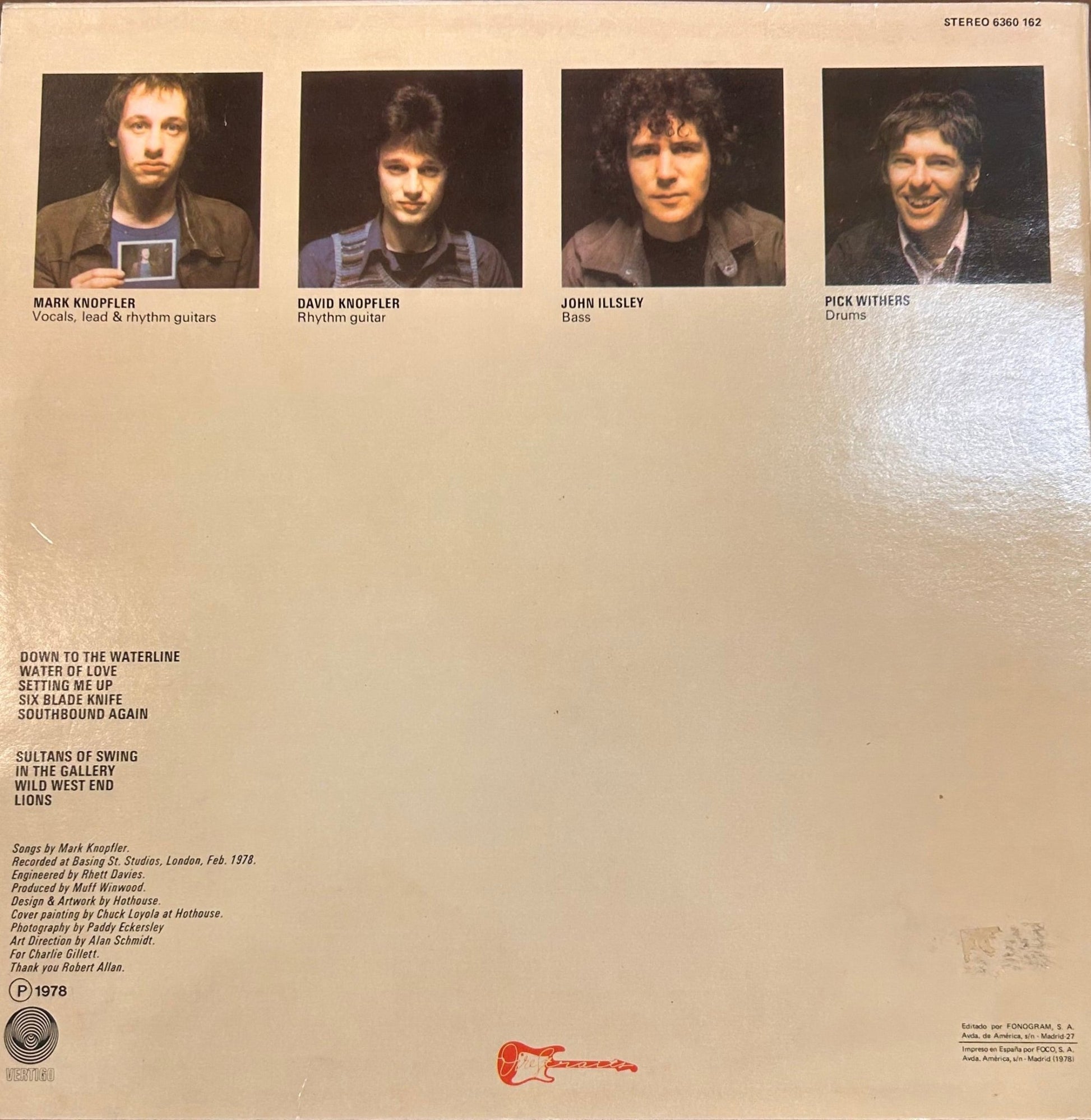 LP Dire Straits ‎– Dire Straits 2ª mano - DISCOS NAKASHA