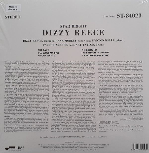 LP Dizzy Reece ‎– Star Bright Nuevo precintado - DISCOS NAKASHA