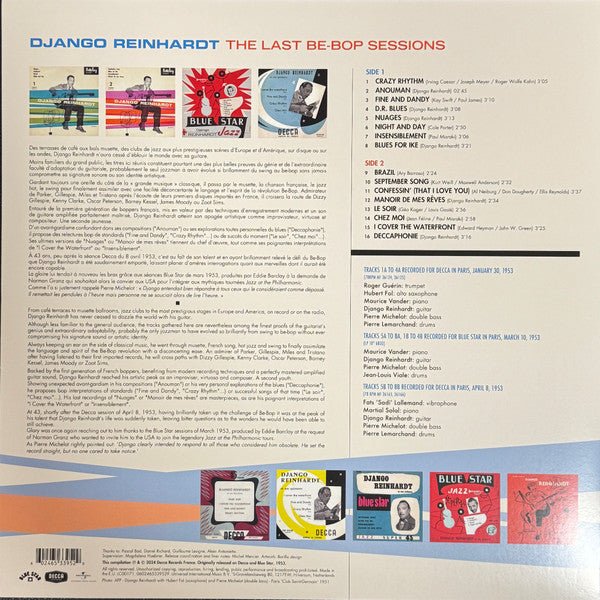 LP Django Reinhardt ‎– The Last Be-Bop Sessions Nuevo precintado - DISCOS NAKASHA