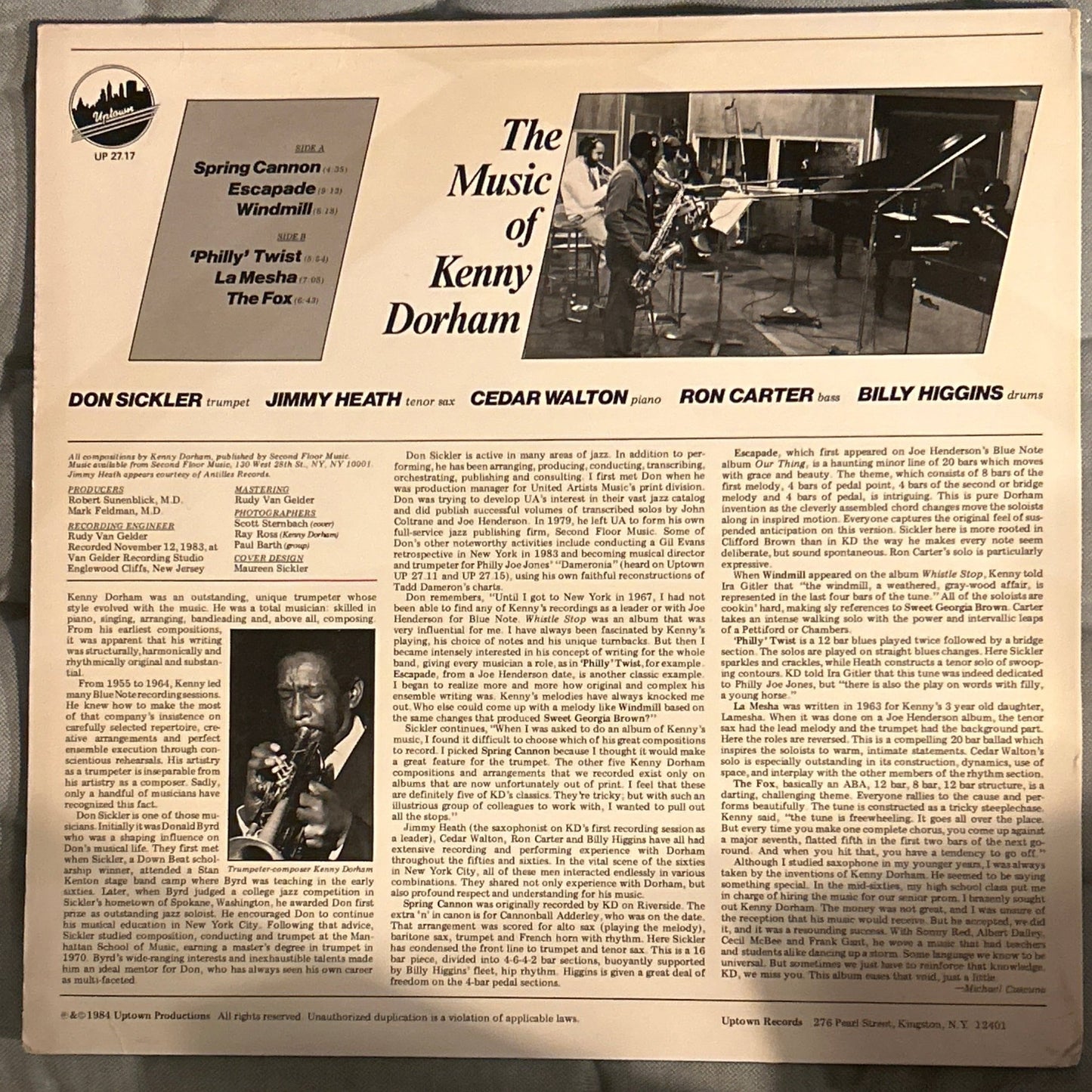 LP Don Sickler ‎– The Music Of Kenny Dorham 2ª Mano - DISCOS NAKASHA