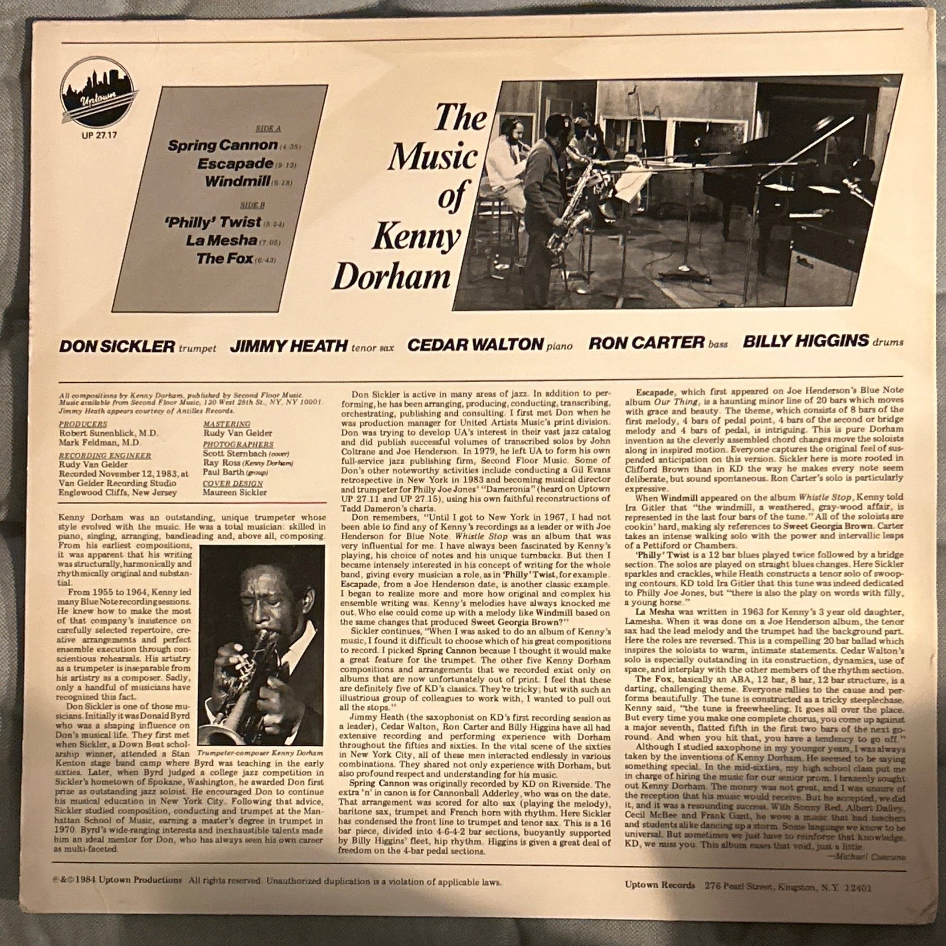 LP Don Sickler ‎– The Music Of Kenny Dorham 2ª Mano - DISCOS NAKASHA