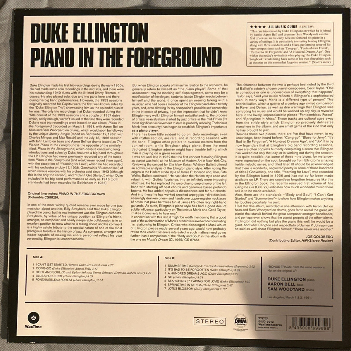 LP Duke Ellington ‎– Piano In The Foreground 2ª Mano - DISCOS NAKASHA