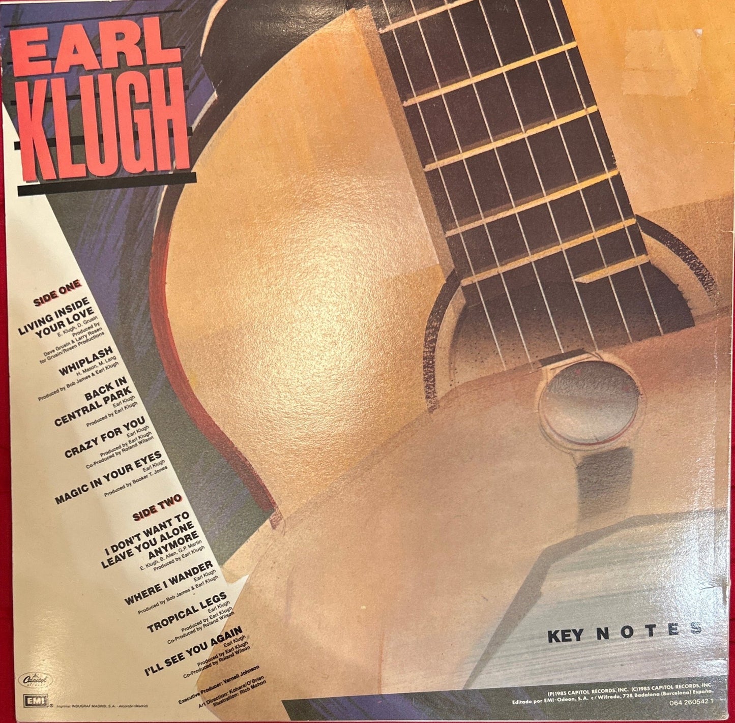 LP Earl Klugh ‎– Key Notes 2ª Mano - DISCOS NAKASHA