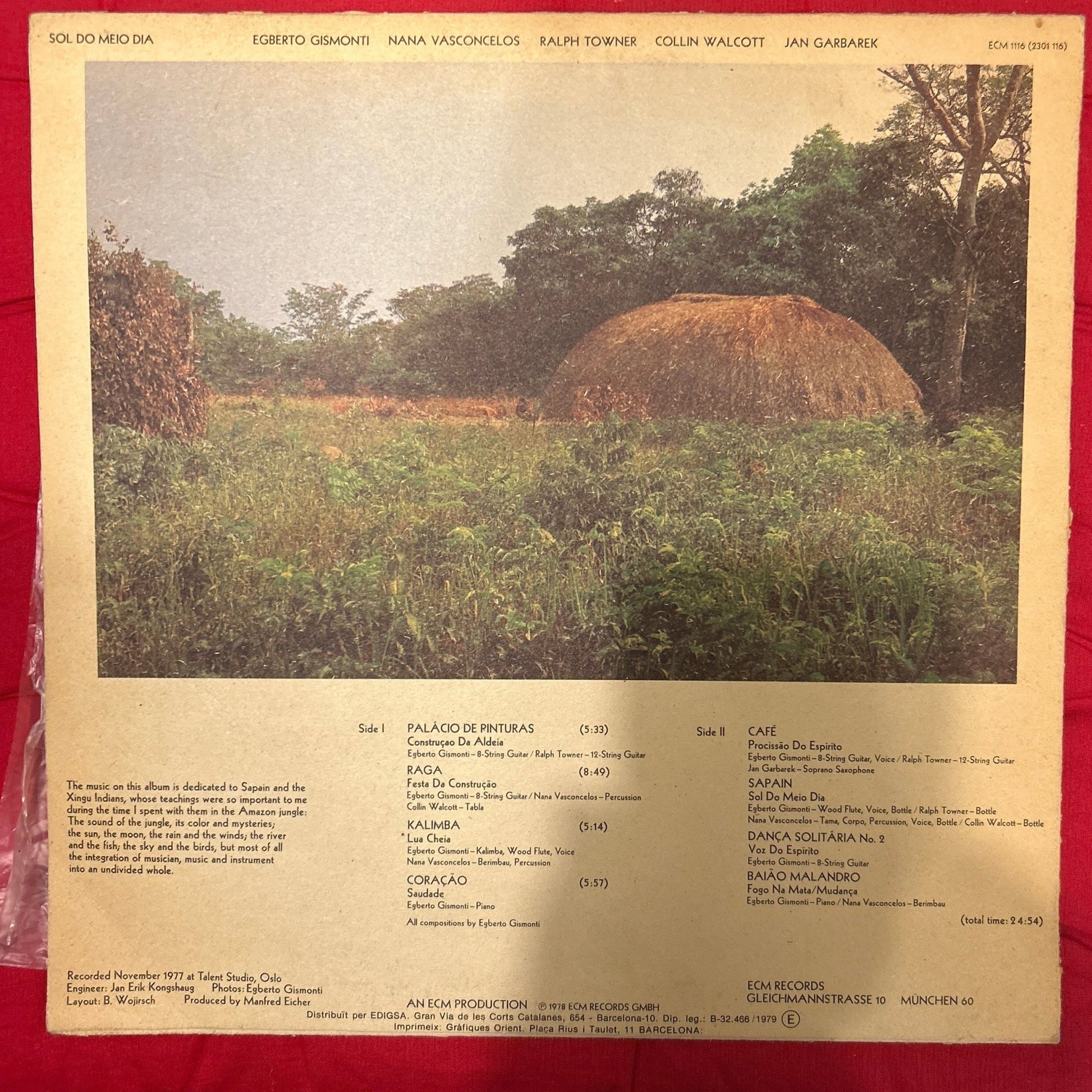 LP Egberto Gismonti ‎– Sol Do Meio Dia 2ª Mano - DISCOS NAKASHA