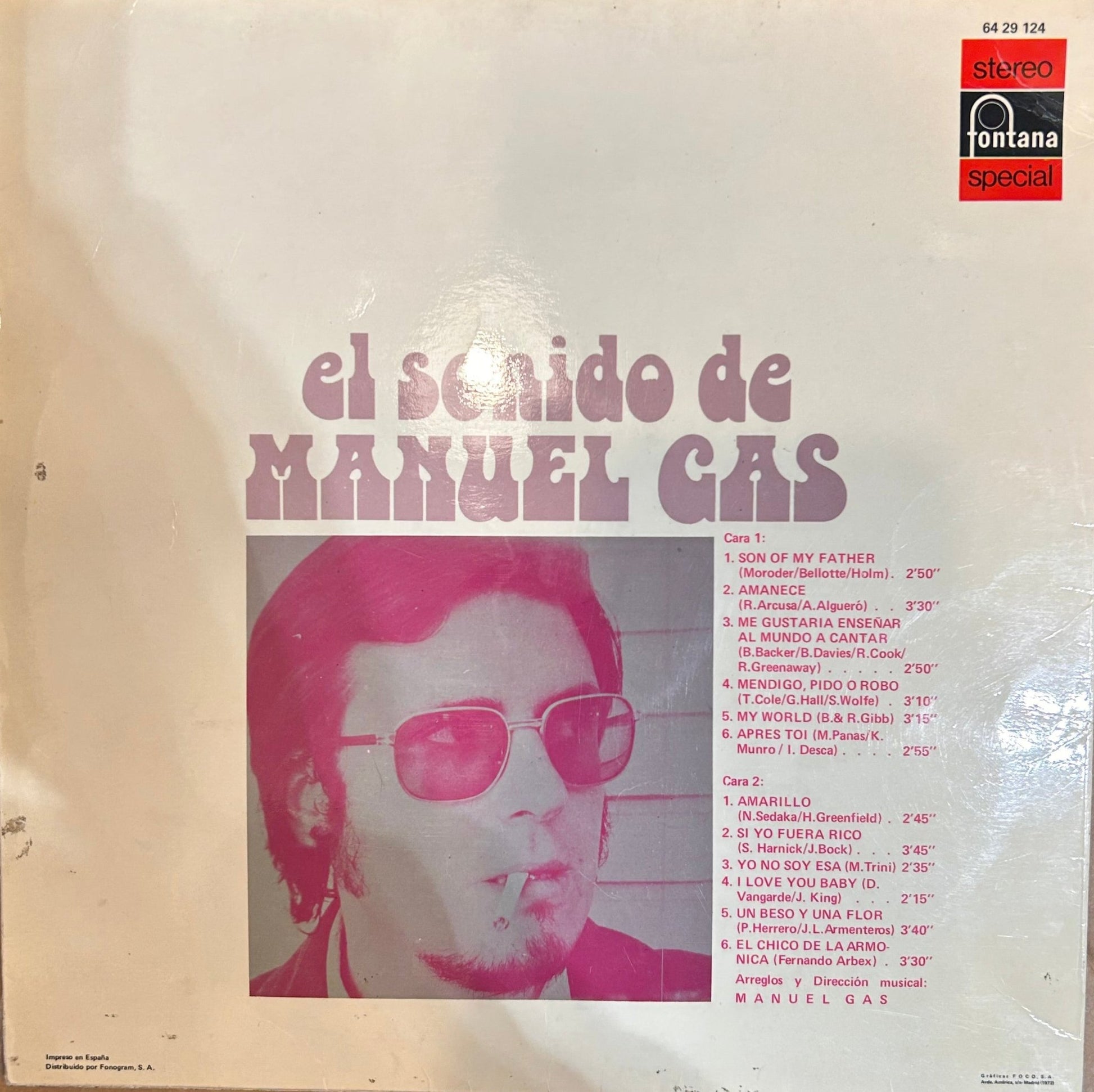 LP El Sonido De Manuel Gas ‎– El Sonido De Manuel Gas 2ª Mano - DISCOS NAKASHA