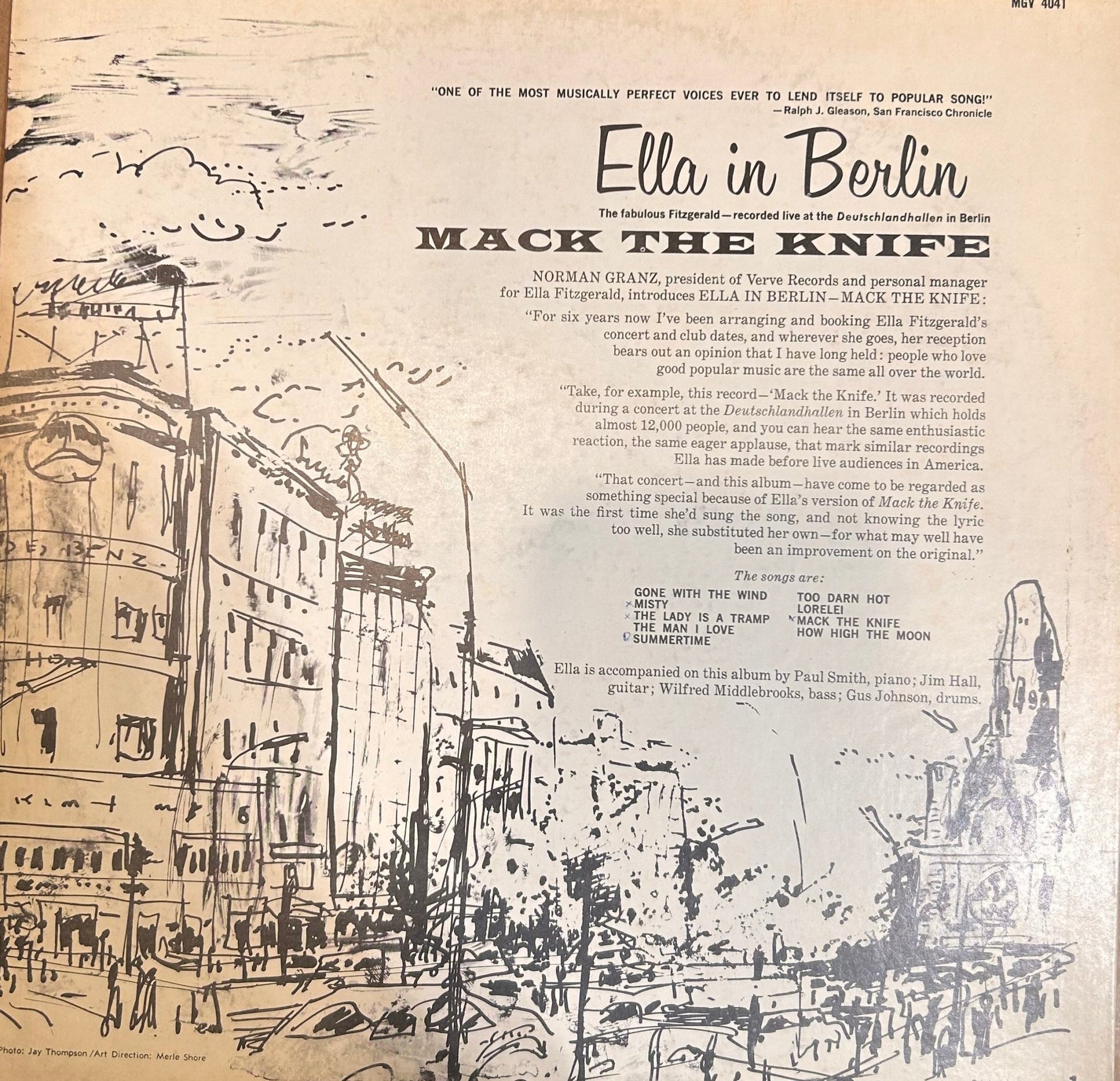 LP Ella Fitzgerald ‎– Mack The Knife - Ella In Berlin 2ª Mano - DISCOS NAKASHA