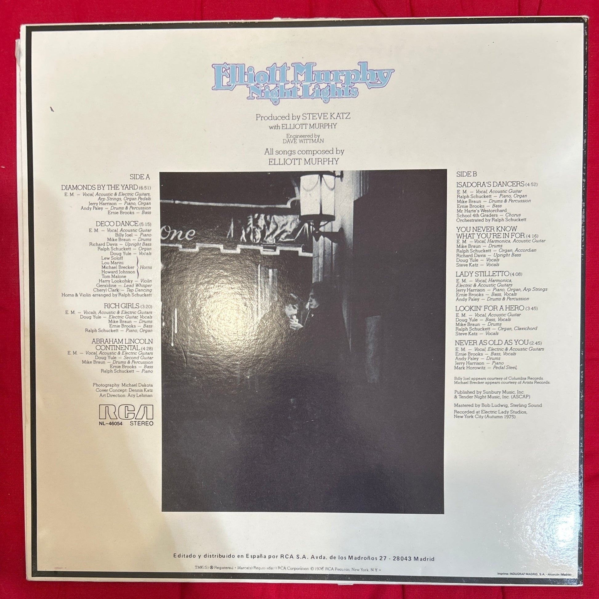 LP Elliott Murphy – Night Lights 2ª mano - DISCOS NAKASHA
