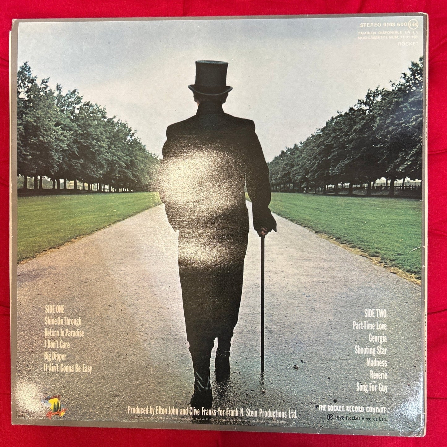 LP Elton John ‎– A Single Man 2ª mano - DISCOS NAKASHA