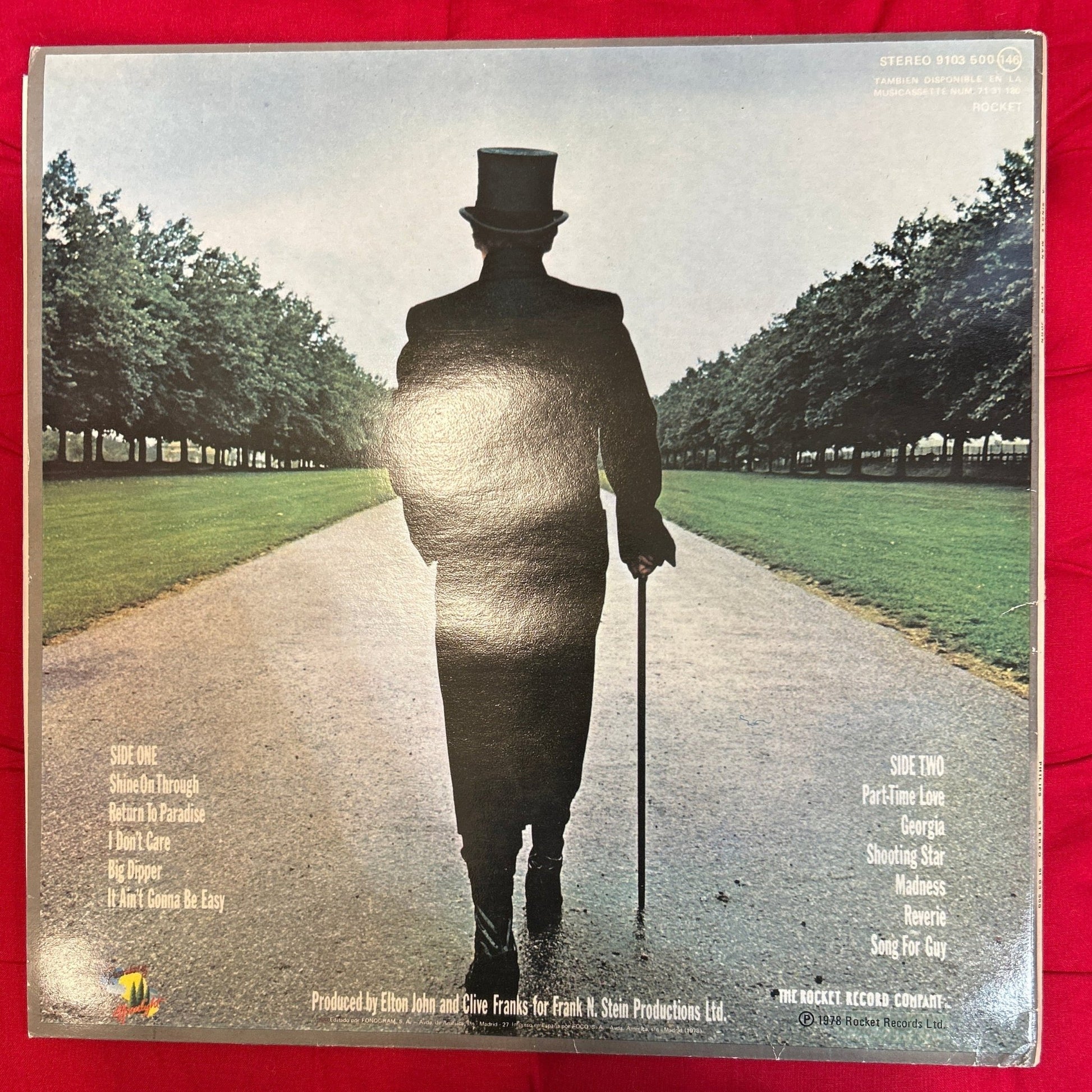 LP Elton John ‎– A Single Man 2ª mano - DISCOS NAKASHA