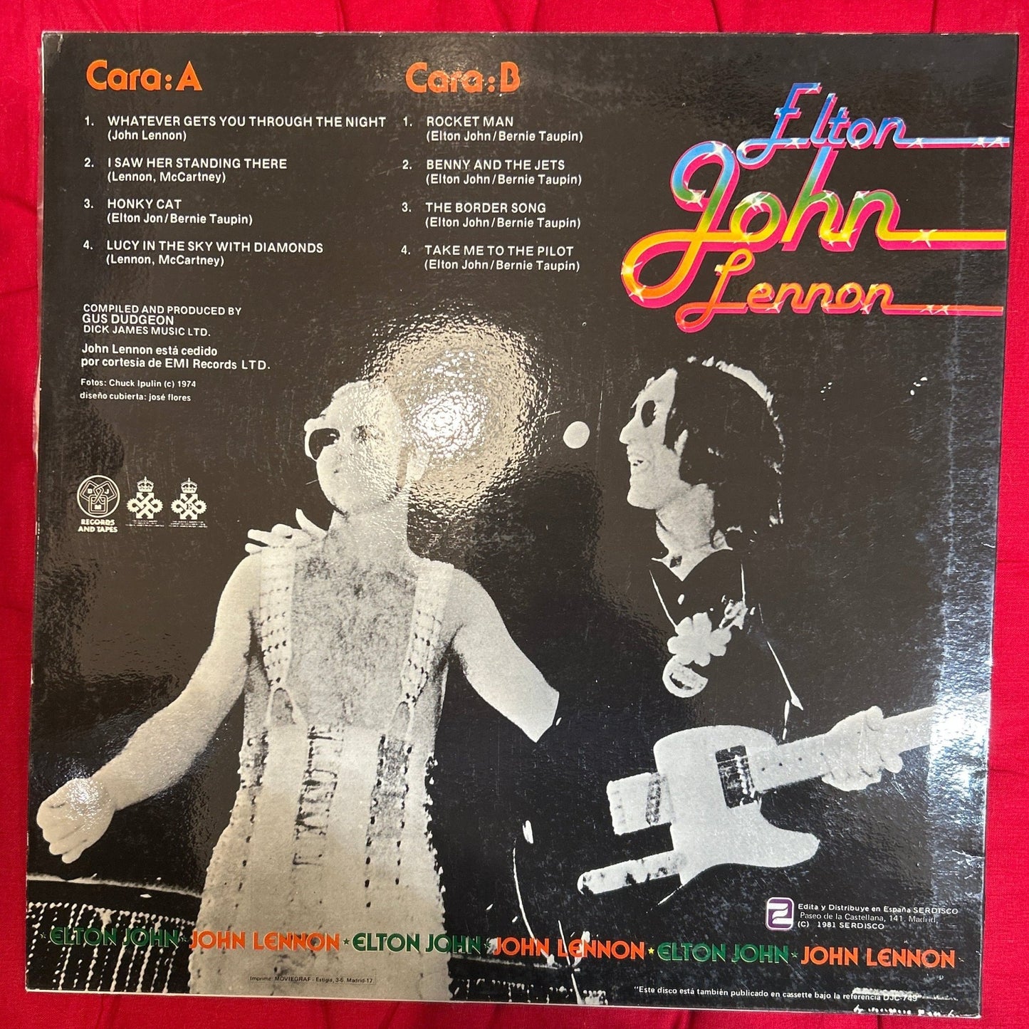 LP Elton John, John Lennon ‎– John & John 2ª mano - DISCOS NAKASHA