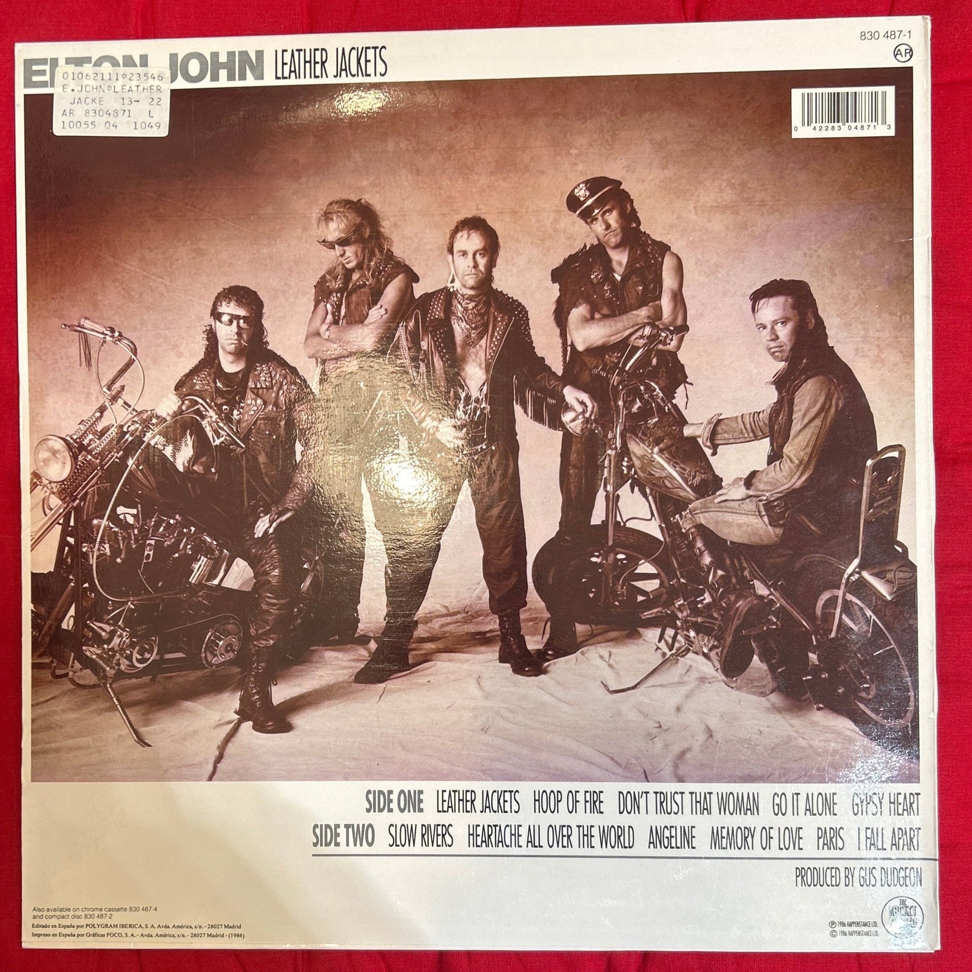 LP Elton John ‎– Leather Jackets 2ª mano - DISCOS NAKASHA