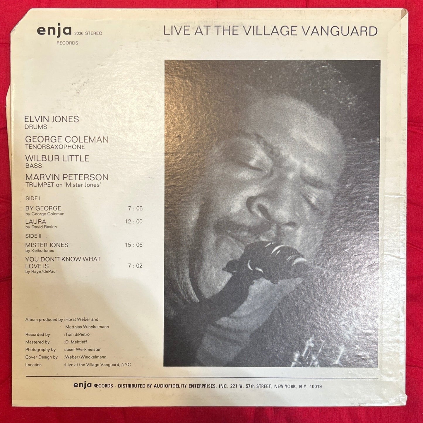 LP Elvin Jones ‎– Live At The Village Vanguard Ed. USA 2ª Mano - DISCOS NAKASHA