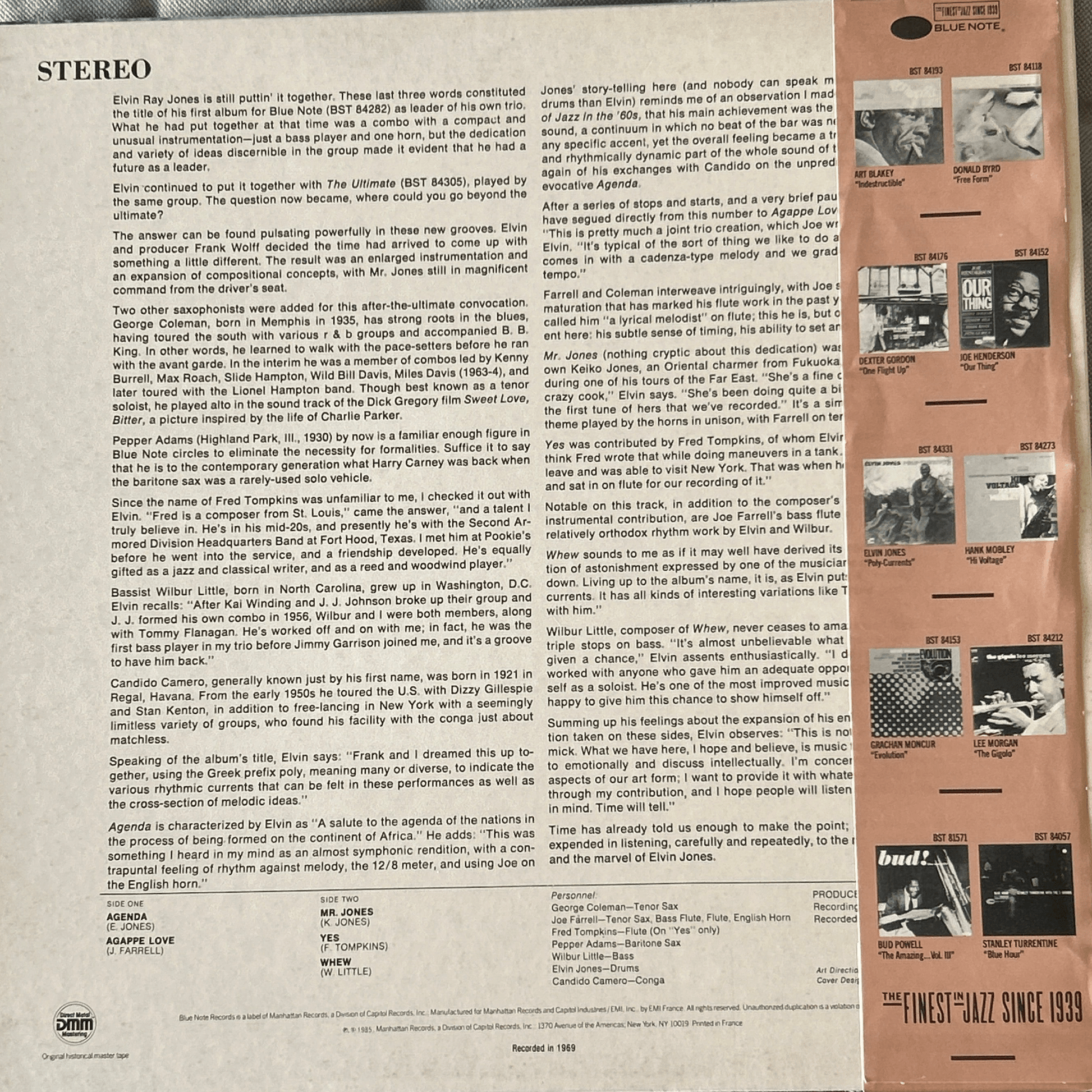 LP Elvin Jones ‎– Poly - Currents 2ª Mano - DISCOS NAKASHA