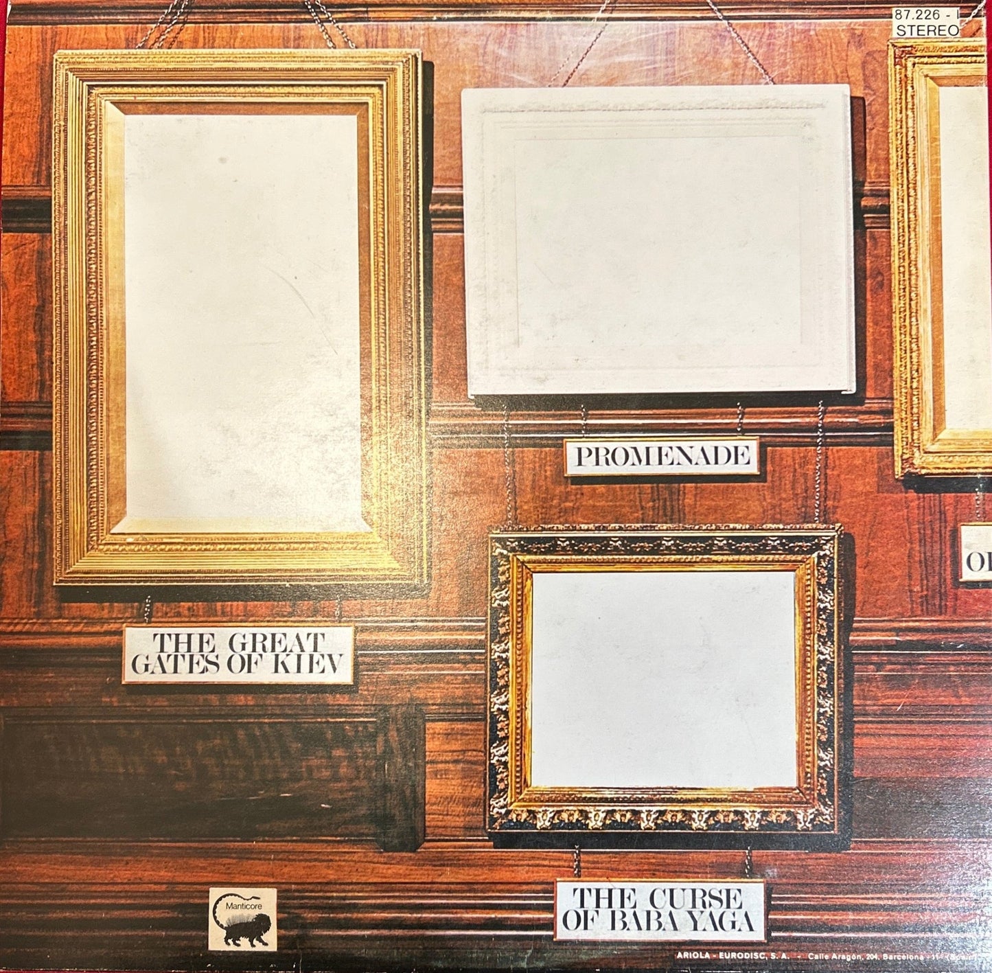 LP Emerson, Lake & Palmer - Mussorgsky ‎– Pictures At An Exhibition 2ª Mano - DISCOS NAKASHA