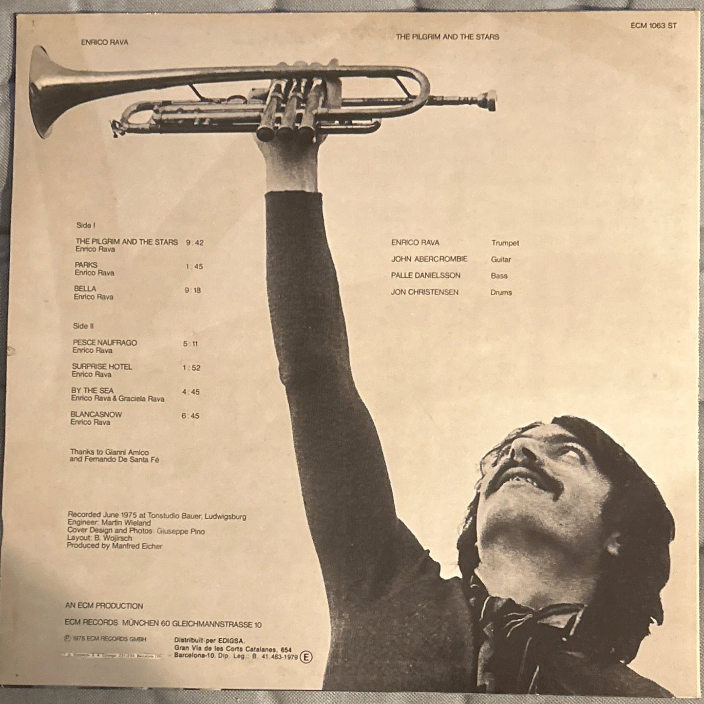 LP Enrico Rava ‎– The Pilgrim And The Stars 2ª Mano - DISCOS NAKASHA