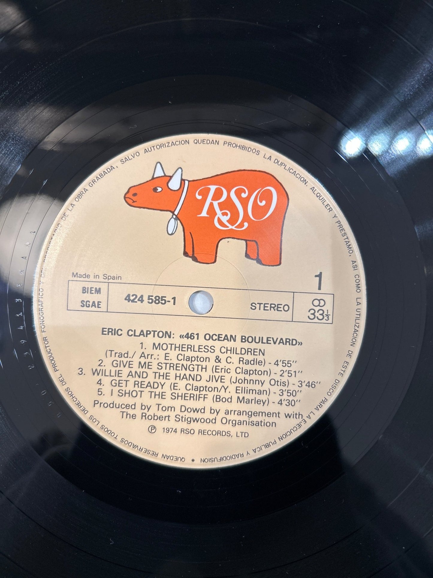 LP Eric Clapton ‎– 461 Ocean Boulevard 2ª Mano - DISCOS NAKASHA