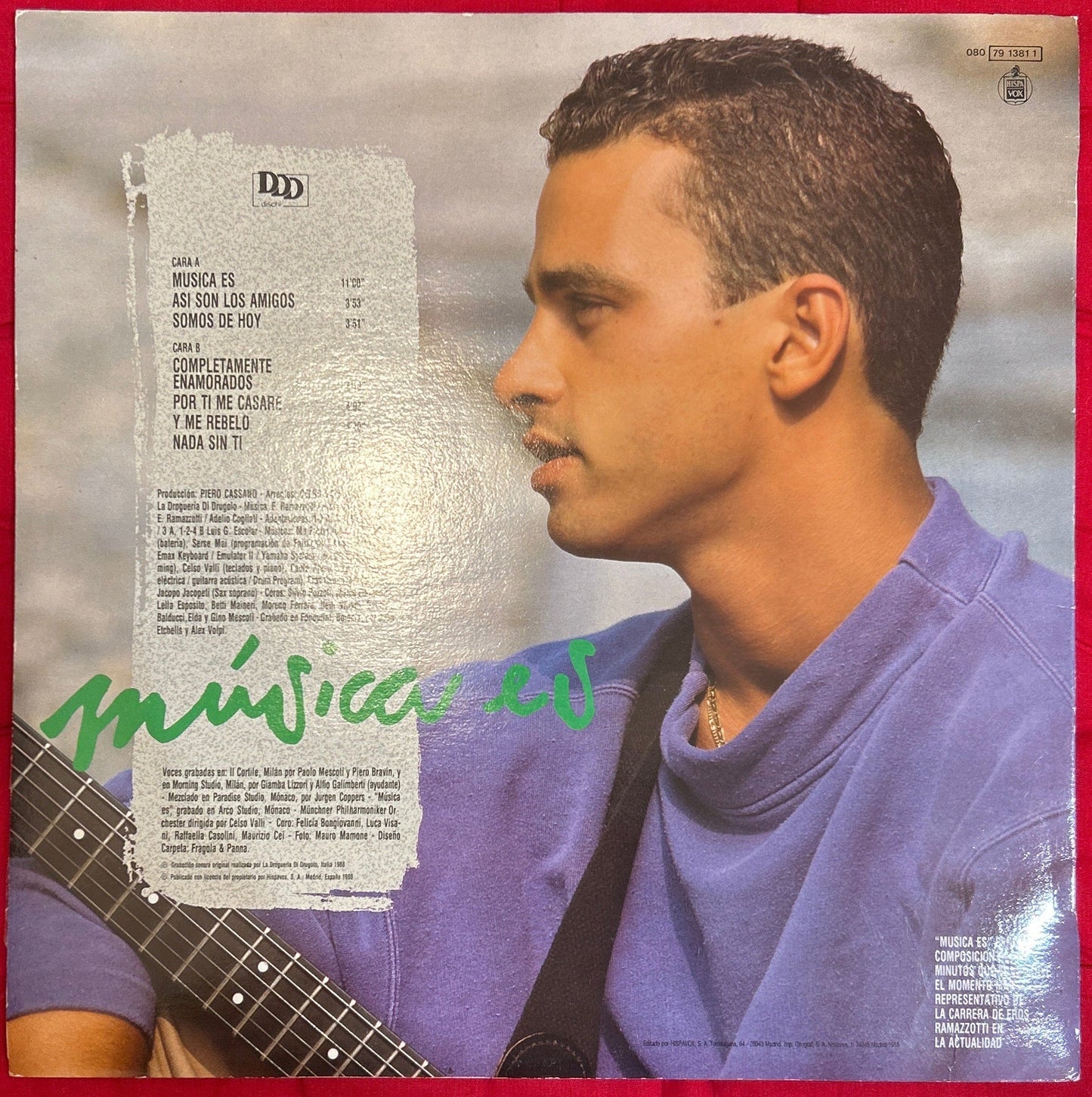 LP Eros Ramazzotti ‎– Música Es 2ª Mano - DISCOS NAKASHA