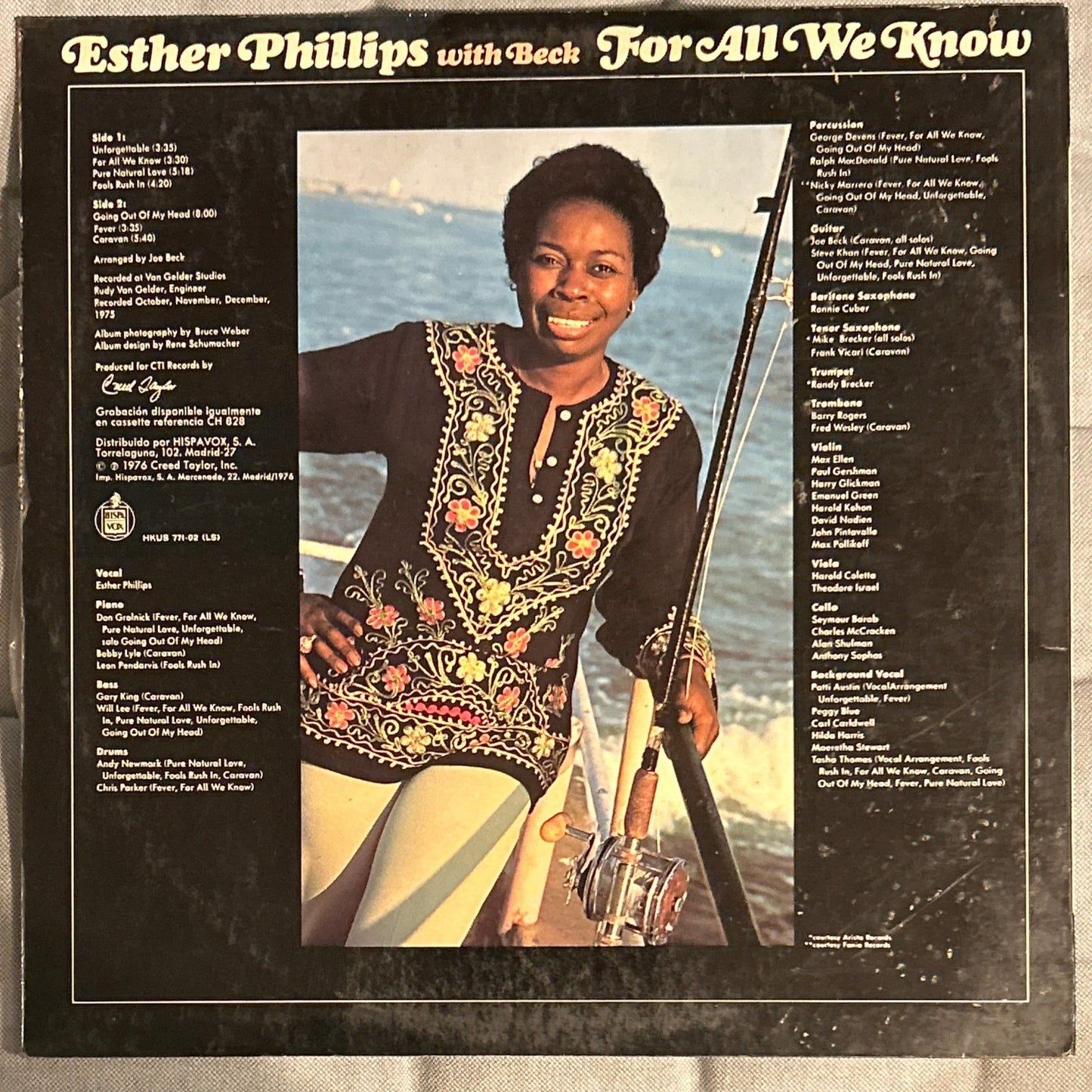 LP Esther Phillips With Beck ‎– For All We Know 2ª Mano - DISCOS NAKASHA