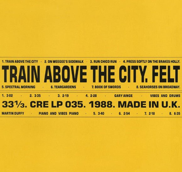 LP Felt ‎– Train Above The City Nuevo precintado - DISCOS NAKASHA