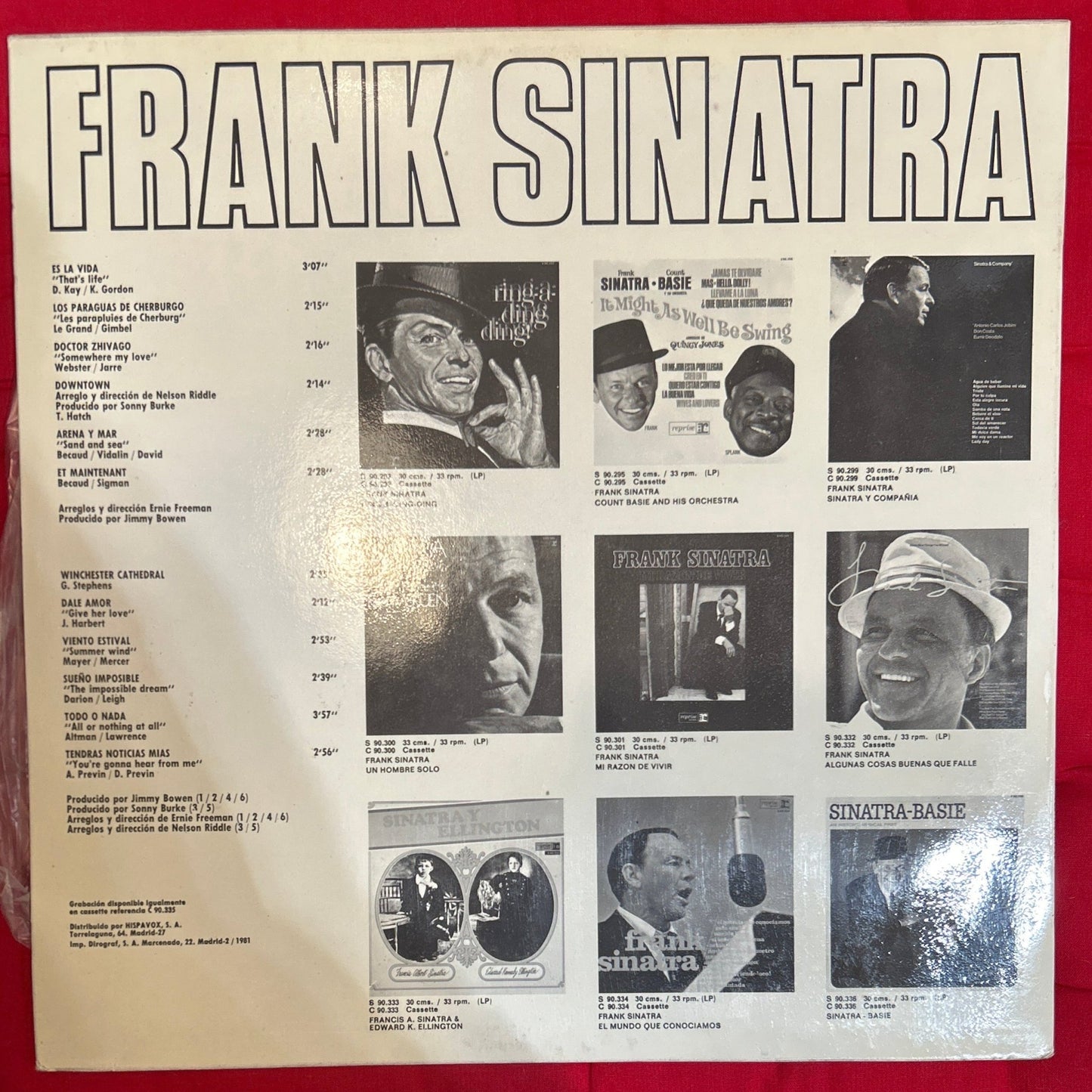 LP Frank Sinatra ‎– Es La Vida 2ª Mano - DISCOS NAKASHA