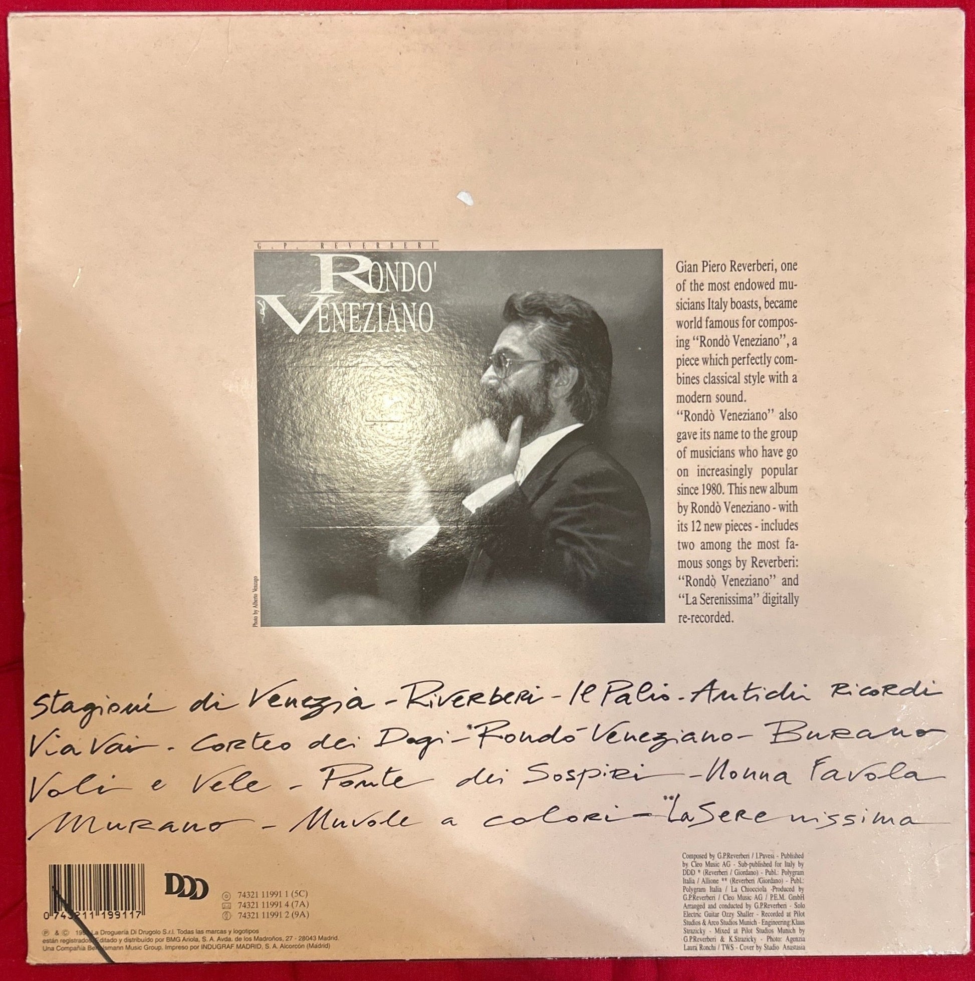 LP G. P. Reverberi : Rondo Veneziano ‎– Rondo Veneziano 2ª Mano - DISCOS NAKASHA
