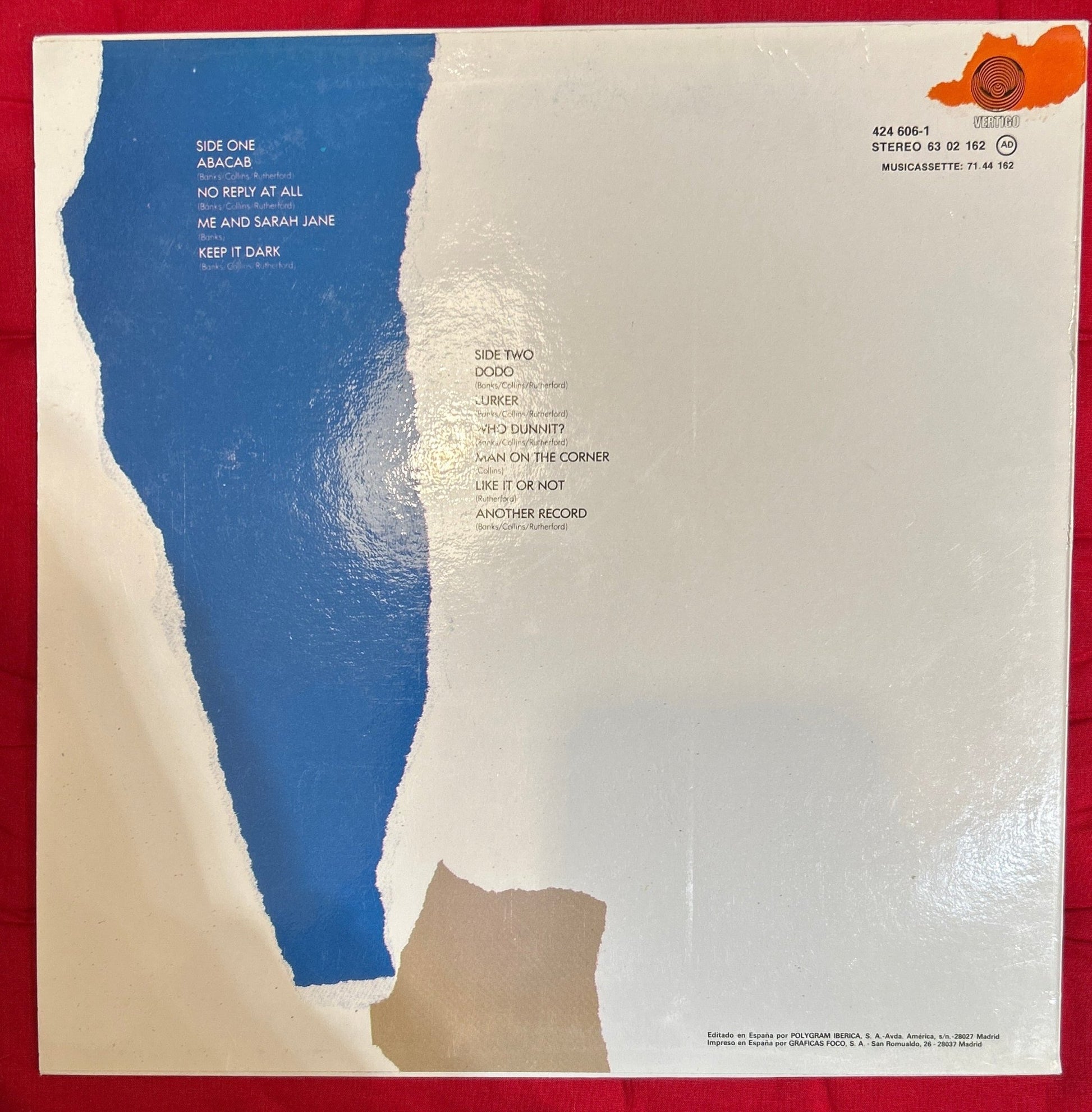 LP Genesis ‎– Abacab 2ª mano - DISCOS NAKASHA