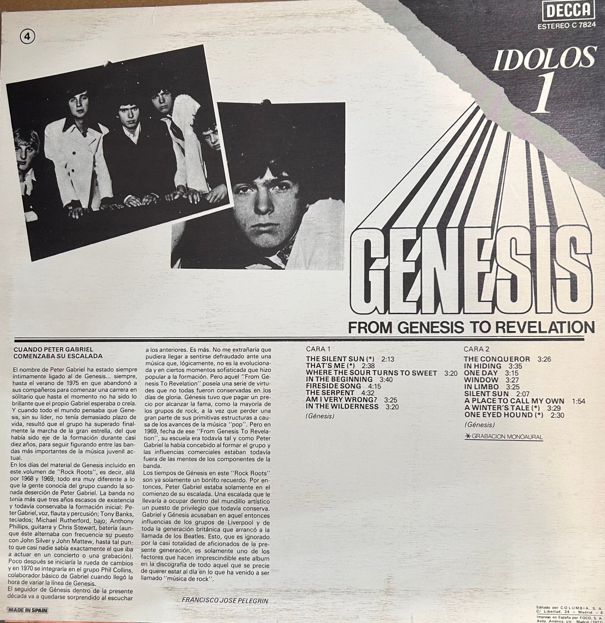 LP Genesis ‎– From Genesis To Revelation 2ª Mano - DISCOS NAKASHA