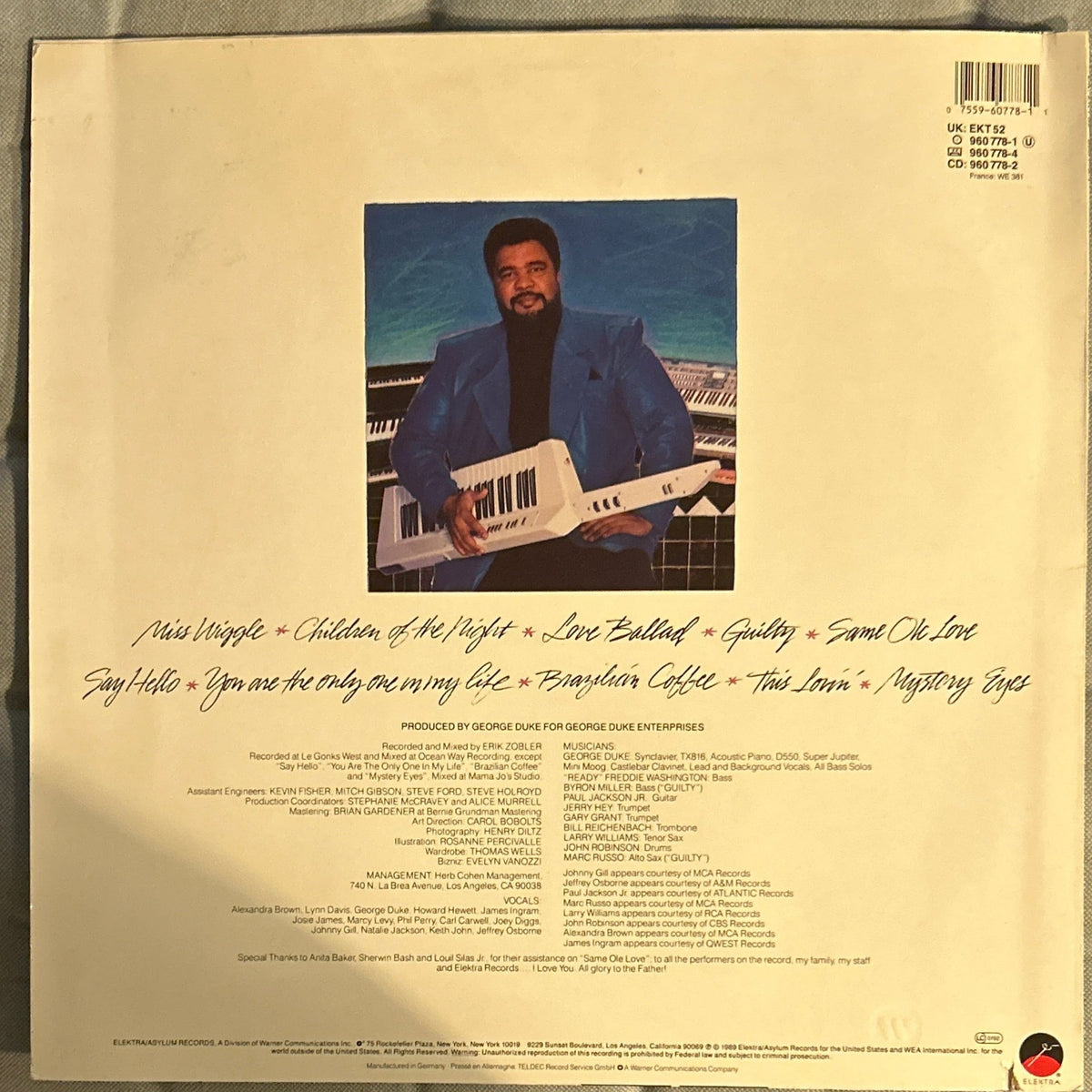 LP George Duke ‎– Night After Night 2ª Mano - DISCOS NAKASHA