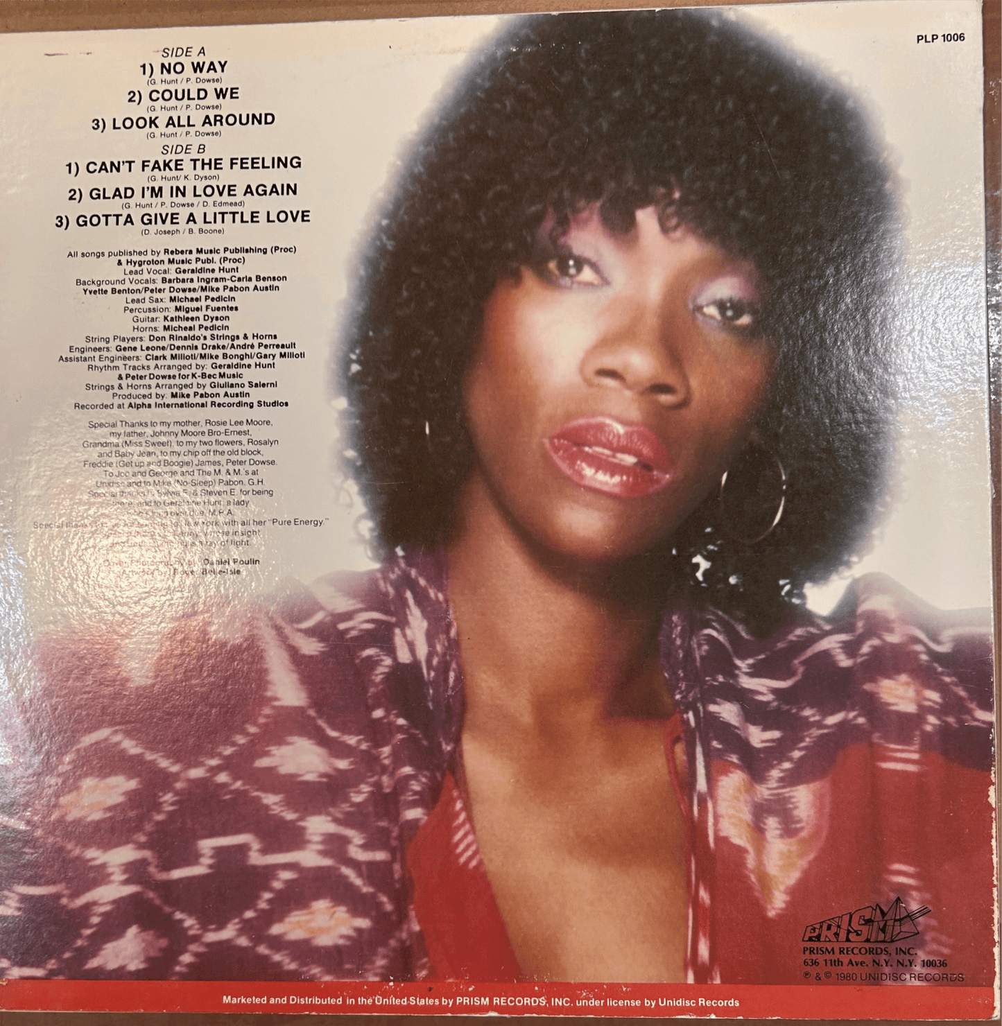 LP Geraldine Hunt ‎– No Way 2ª Mano - DISCOS NAKASHA