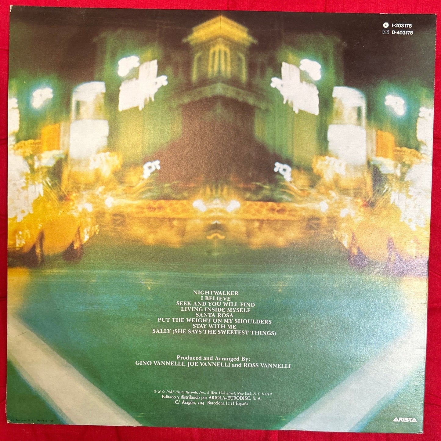 LP Gino Vannelli ‎– Nightwalker 2ª Mano (Producto exclusivo recogida en tienda) - DISCOS NAKASHA