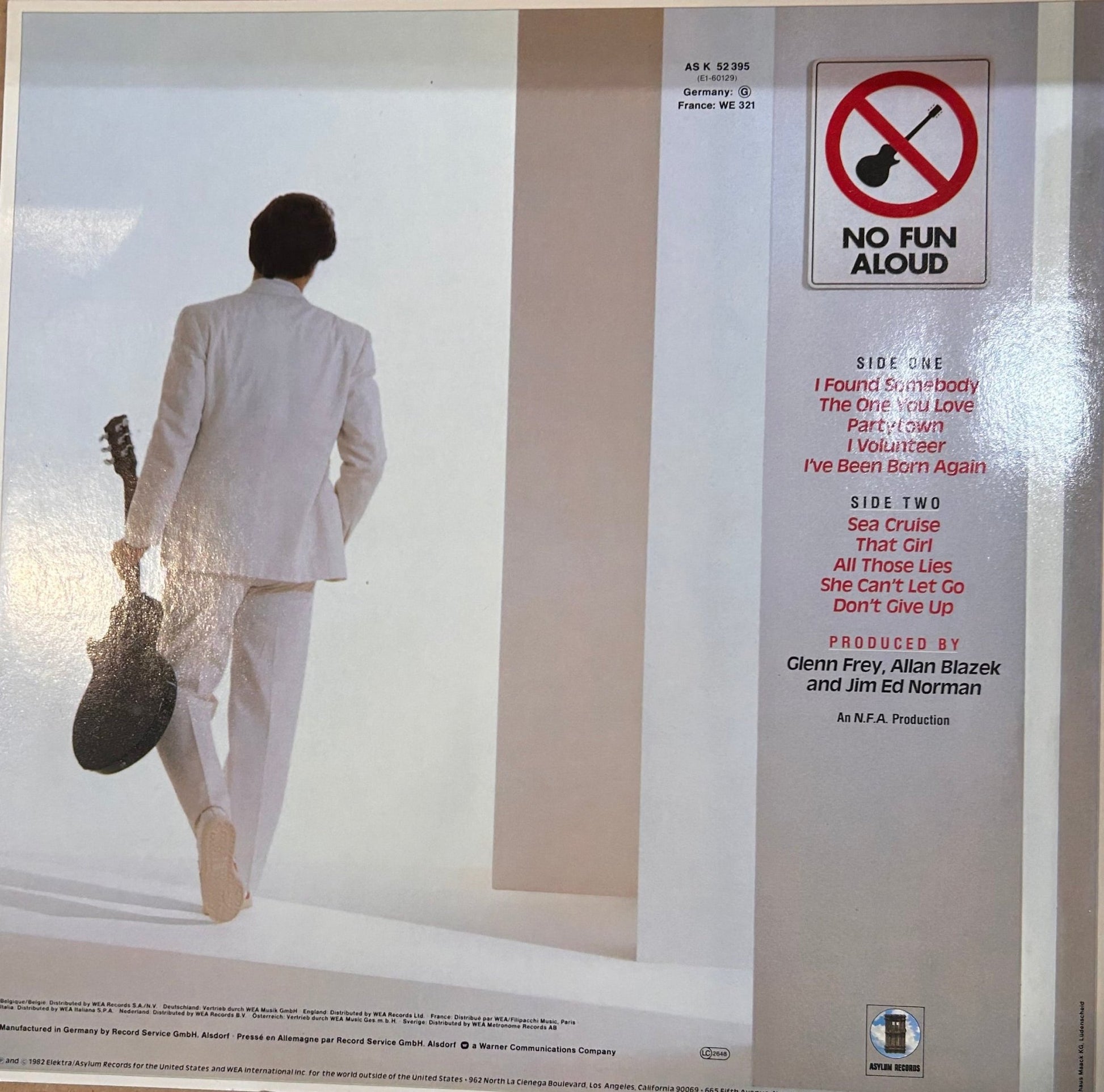 LP Glenn Frey ‎– No Fun Aloud 2ª Mano - DISCOS NAKASHA