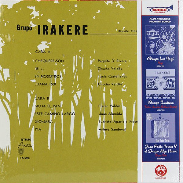 LP Grupo Irakere ‎– Grupo Irakere Nuevo precintado - DISCOS NAKASHA