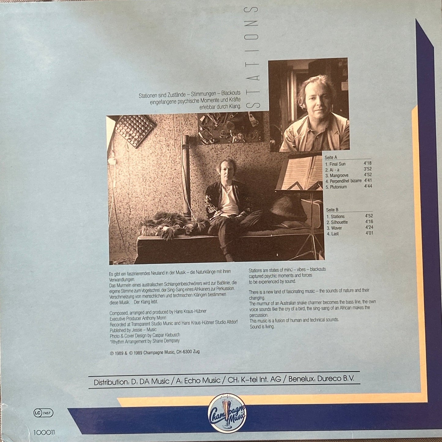 LP Hans Kraus - Hübner ‎– Stations 2ª Mano - DISCOS NAKASHA