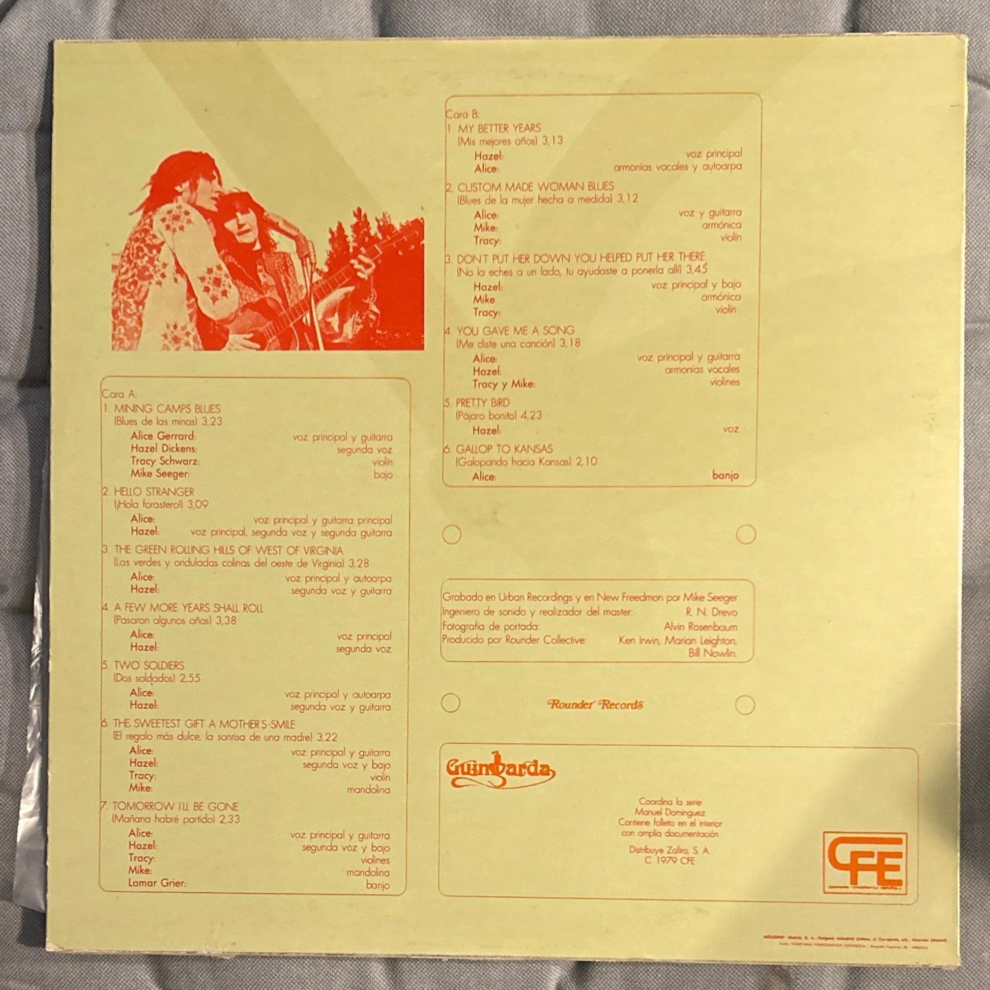 LP Hazel Dickens And Alice Gerrard ‎– Hazel And Alice 2ª Mano - DISCOS NAKASHA