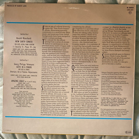 LP Hubert Laws, Quincy Jones, Chick Corea ‎– Blanchard: New Earth Sonata Telemann: Suite In A Minor (Overture/Air A L'Italien/Rejouissance) 2ª Mano - DISCOS NAKASHA