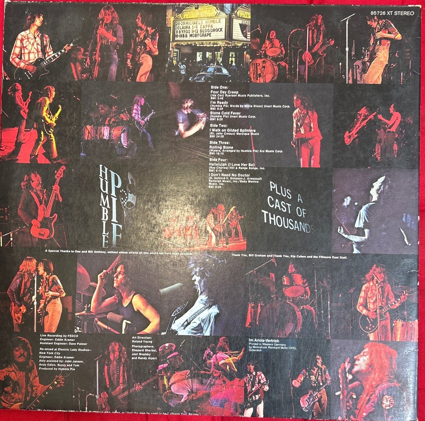 LP Humble Pie ‎– Performance: Rockin' The Fillmore 2ª mano - DISCOS NAKASHA