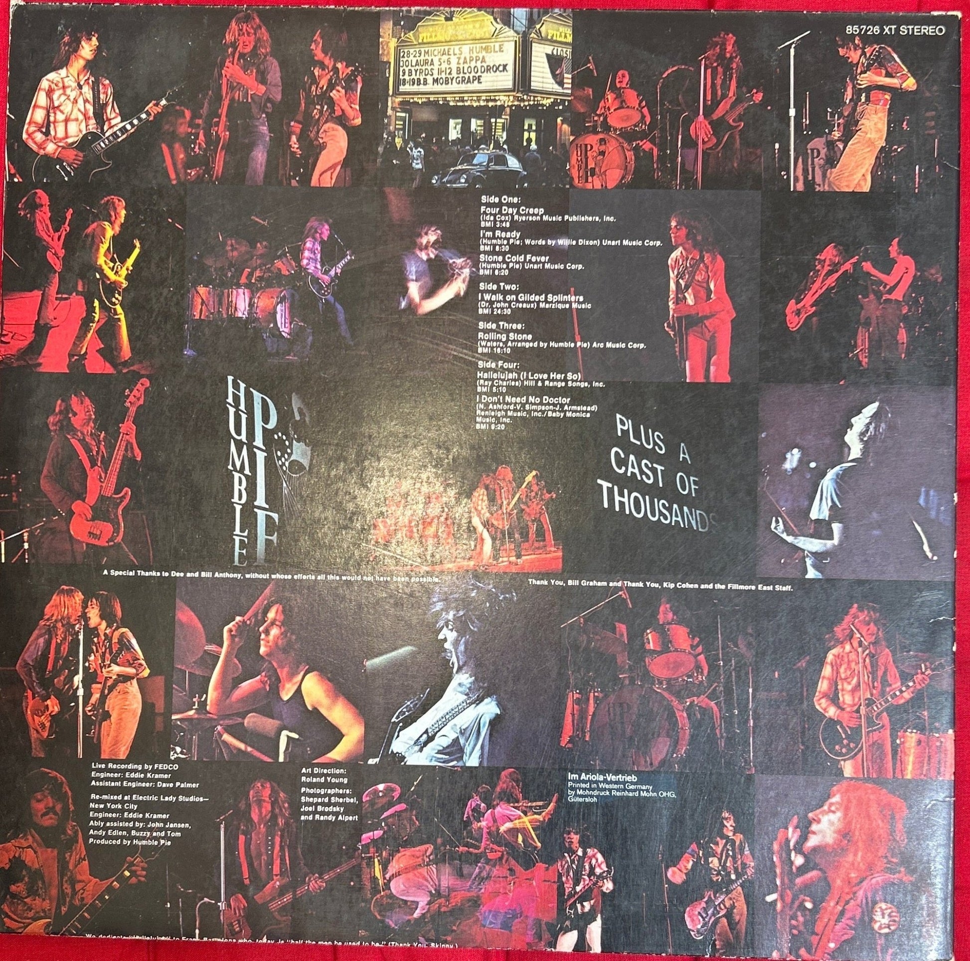 LP Humble Pie ‎– Performance: Rockin' The Fillmore 2ª mano - DISCOS NAKASHA