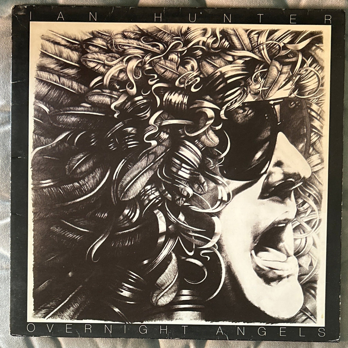LP Ian Hunter ‎– Overnight Angels 2ª Mano - DISCOS NAKASHA