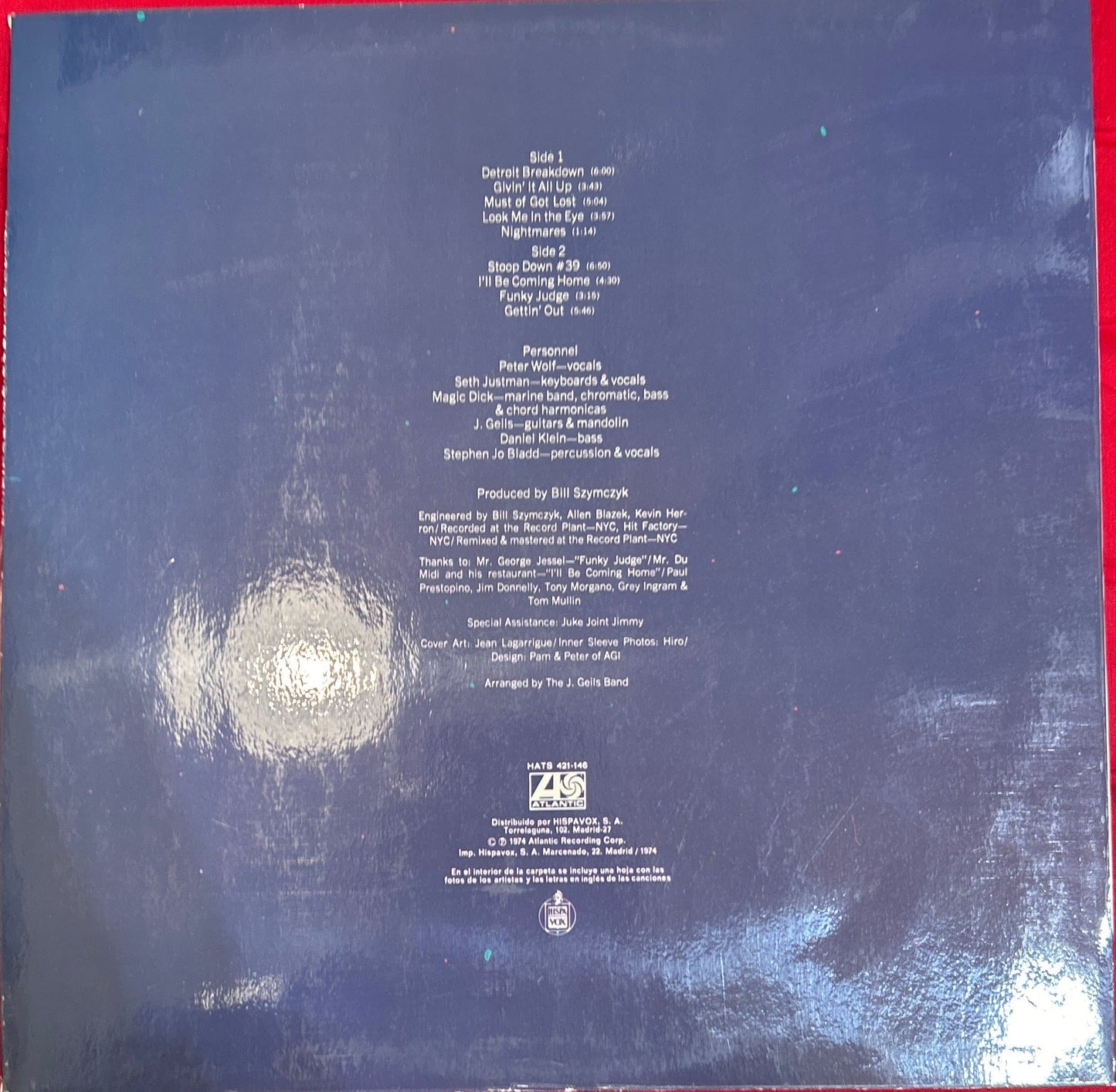 LP J. Geils Band ‎– Nightmares ...And Other Tales From The Vinyl Jungle 2ª mano - DISCOS NAKASHA