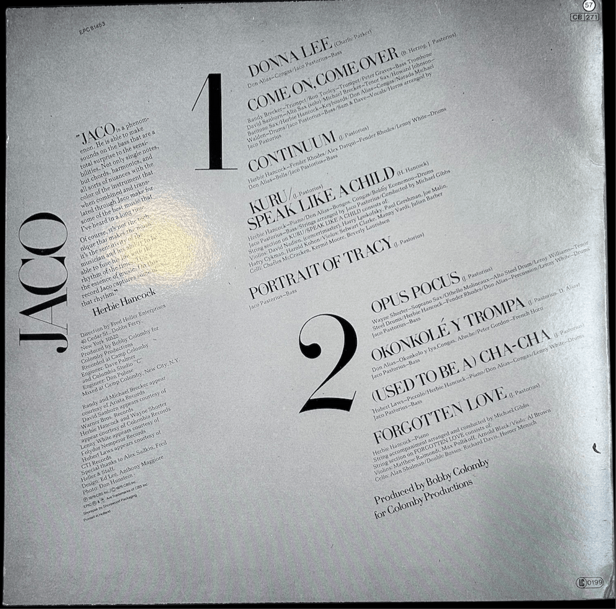 LP Jaco Pastorius - Jaco Pastorius 2ªmano - DISCOS NAKASHA