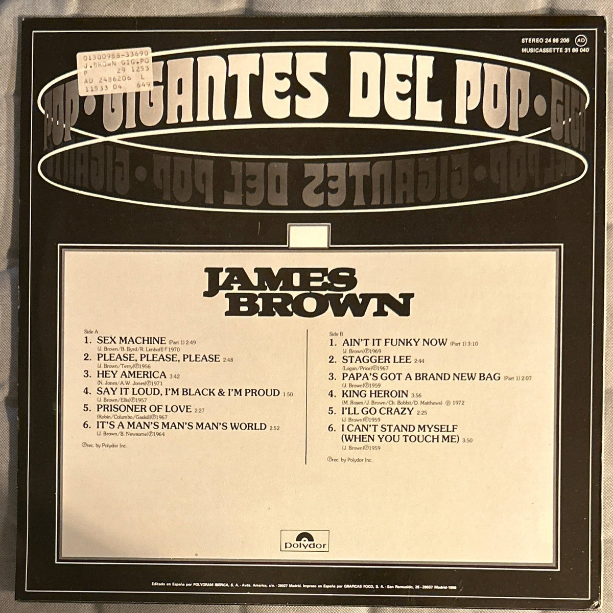 LP James Brown – Gigantes Del Pop - Vol. 4 2ª mano - DISCOS NAKASHA