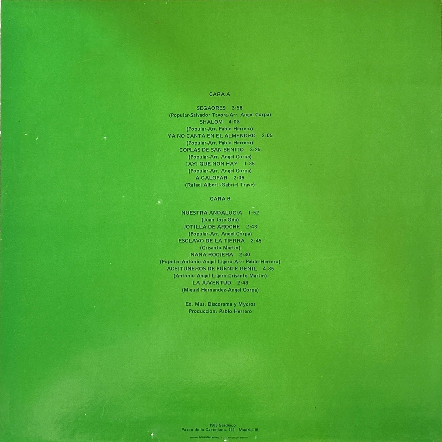 LP Jarcha ‎– Nuestra Andalucia 2ª Mano (Producto exclusivo recogida en tienda) - DISCOS NAKASHA