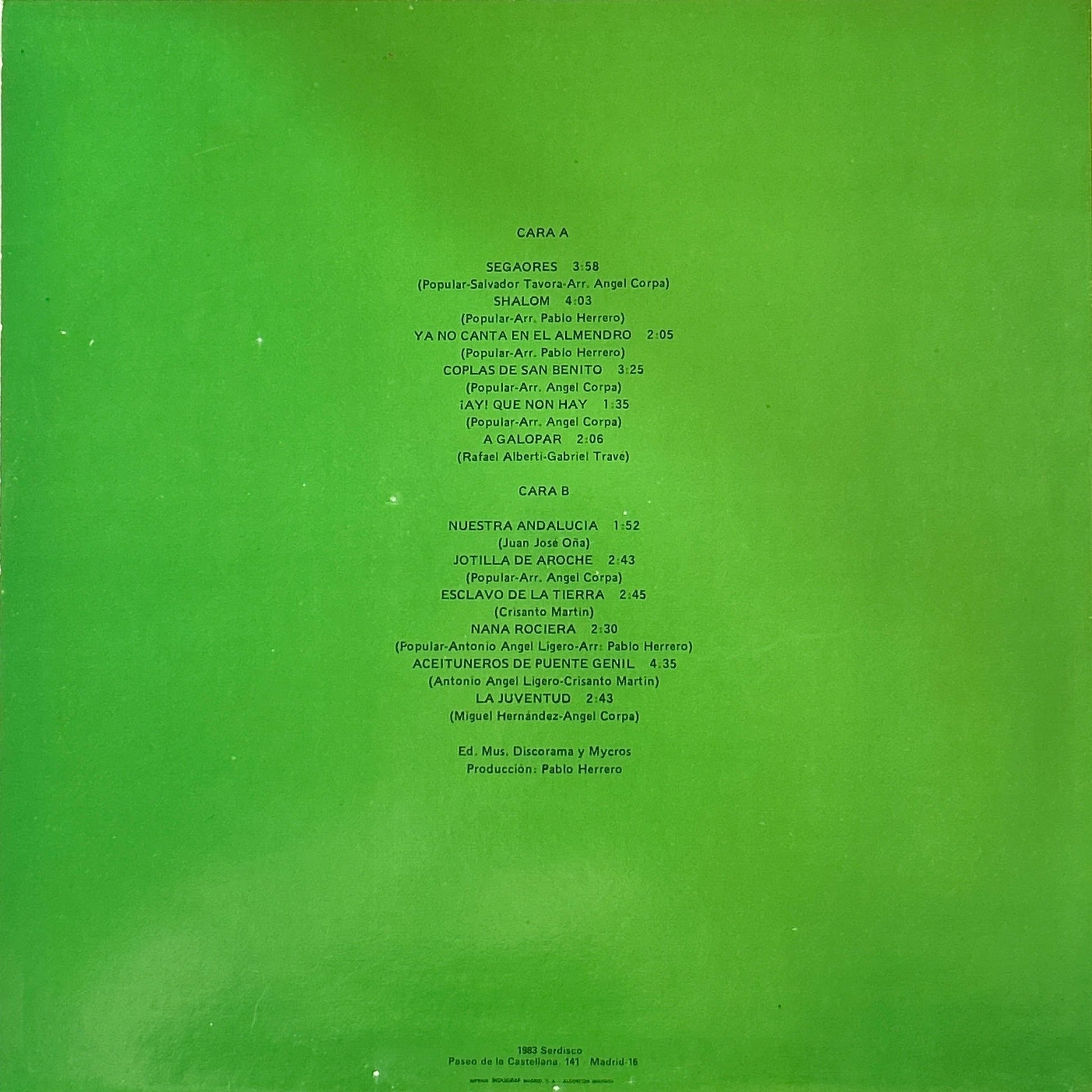 LP Jarcha ‎– Nuestra Andalucia 2ª Mano (Producto exclusivo recogida en tienda) - DISCOS NAKASHA
