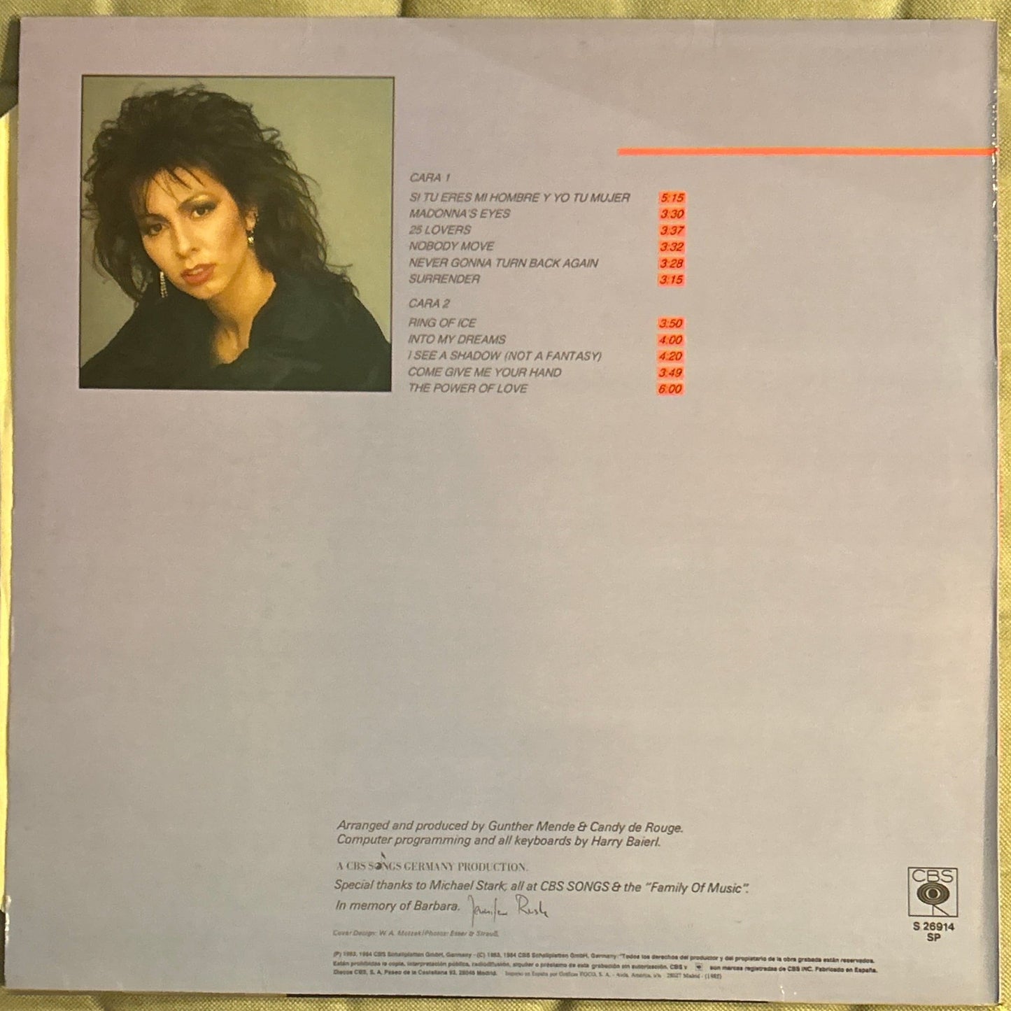 LP Jennifer Rush ‎– Jennifer Rush 2ª Mano (Producto exclusivo recogida en tienda) - DISCOS NAKASHA